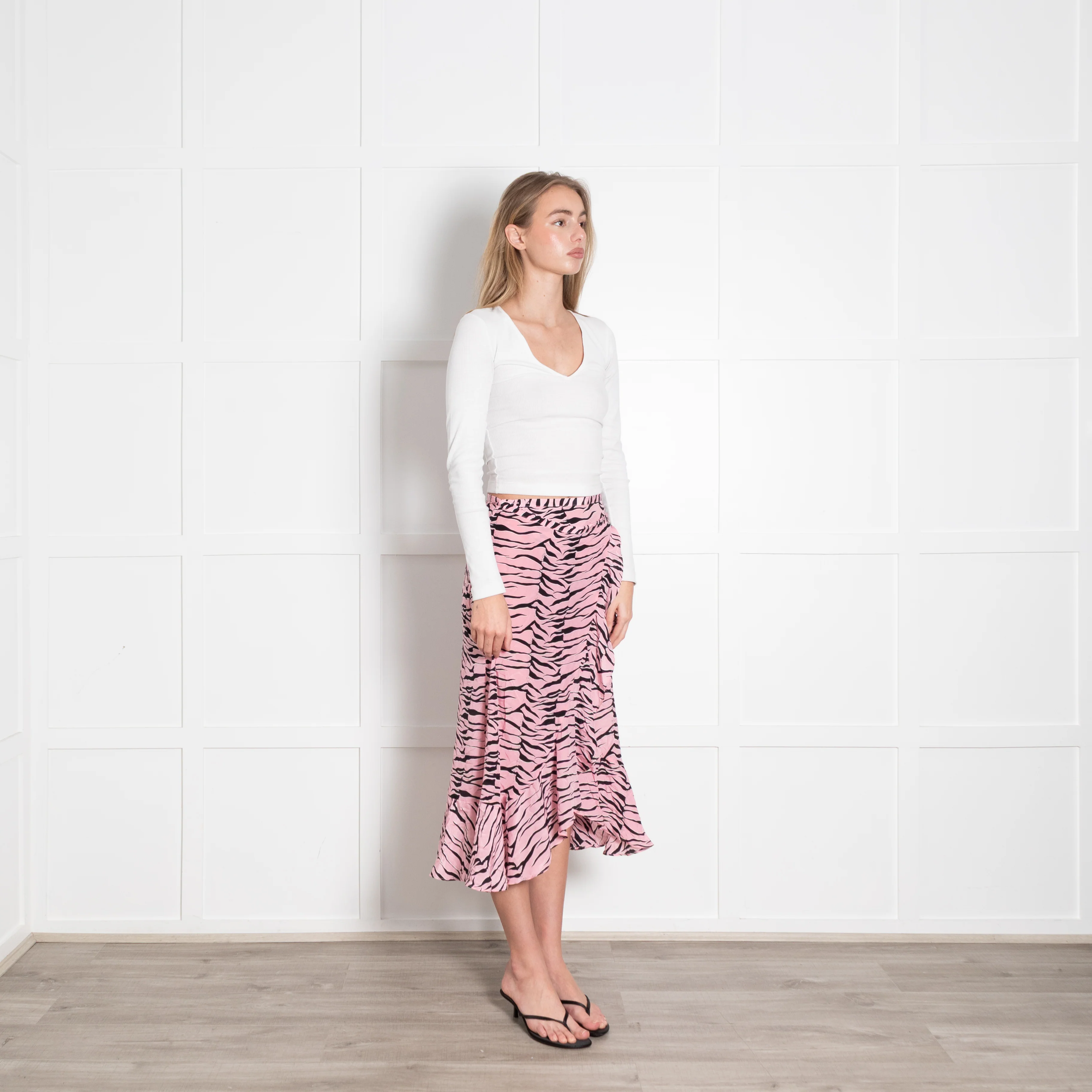 Rixo Pink and Black Zebra Skirt - Image 7
