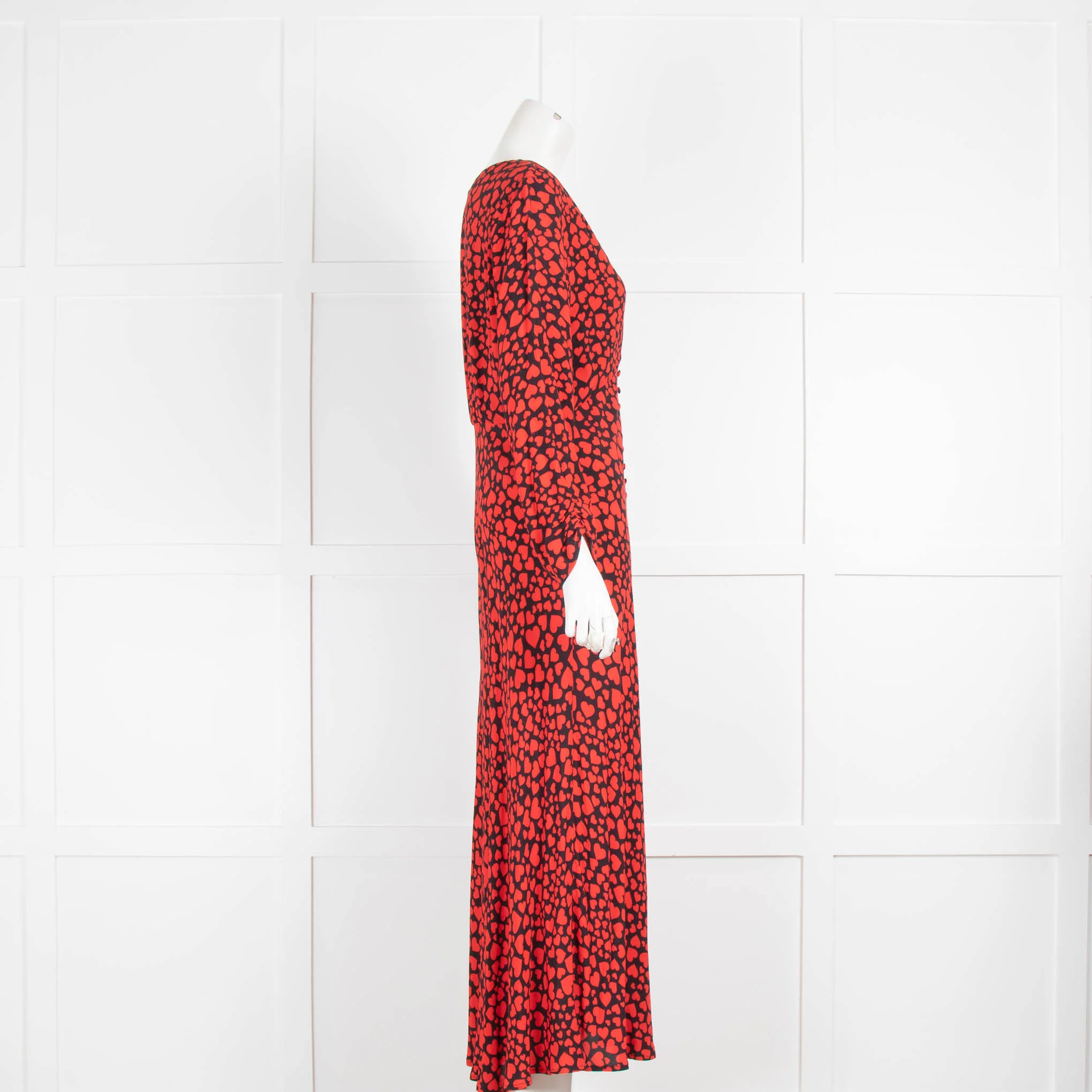 Rixo Red Hearts Long Dress - Image 2