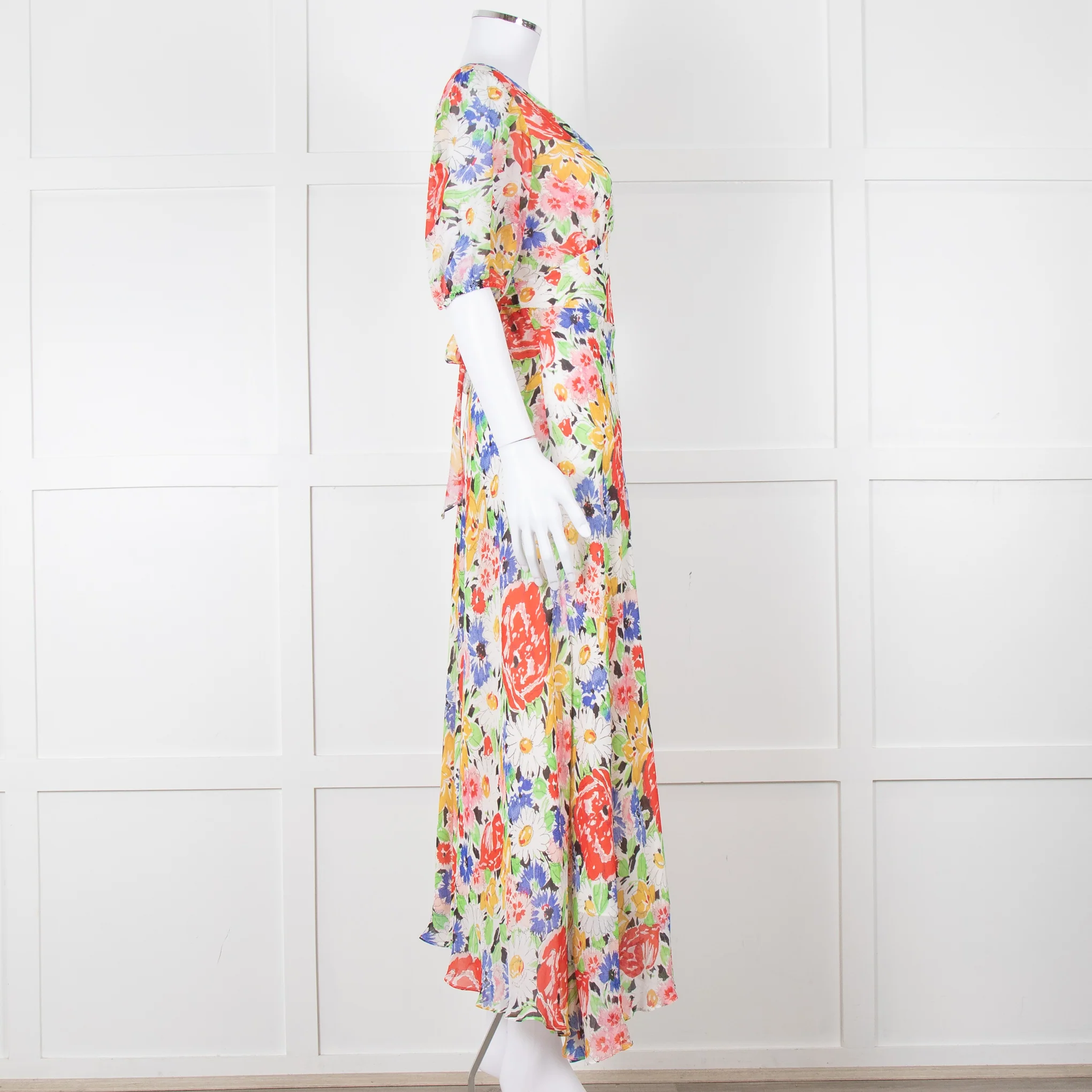 Rixo Sketchy Floral Corrine Midi Dress - Image 3