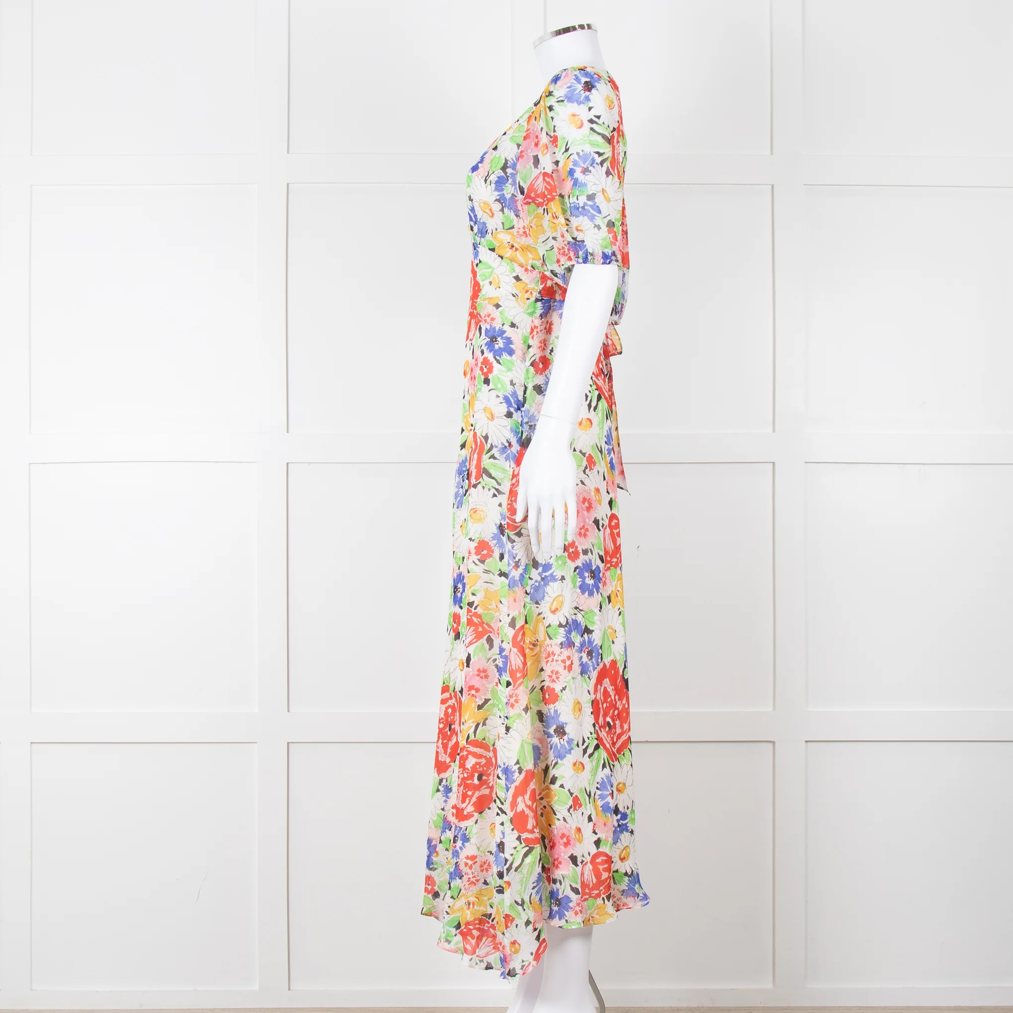 Rixo Sketchy Floral Corrine Midi Dress - Image 7