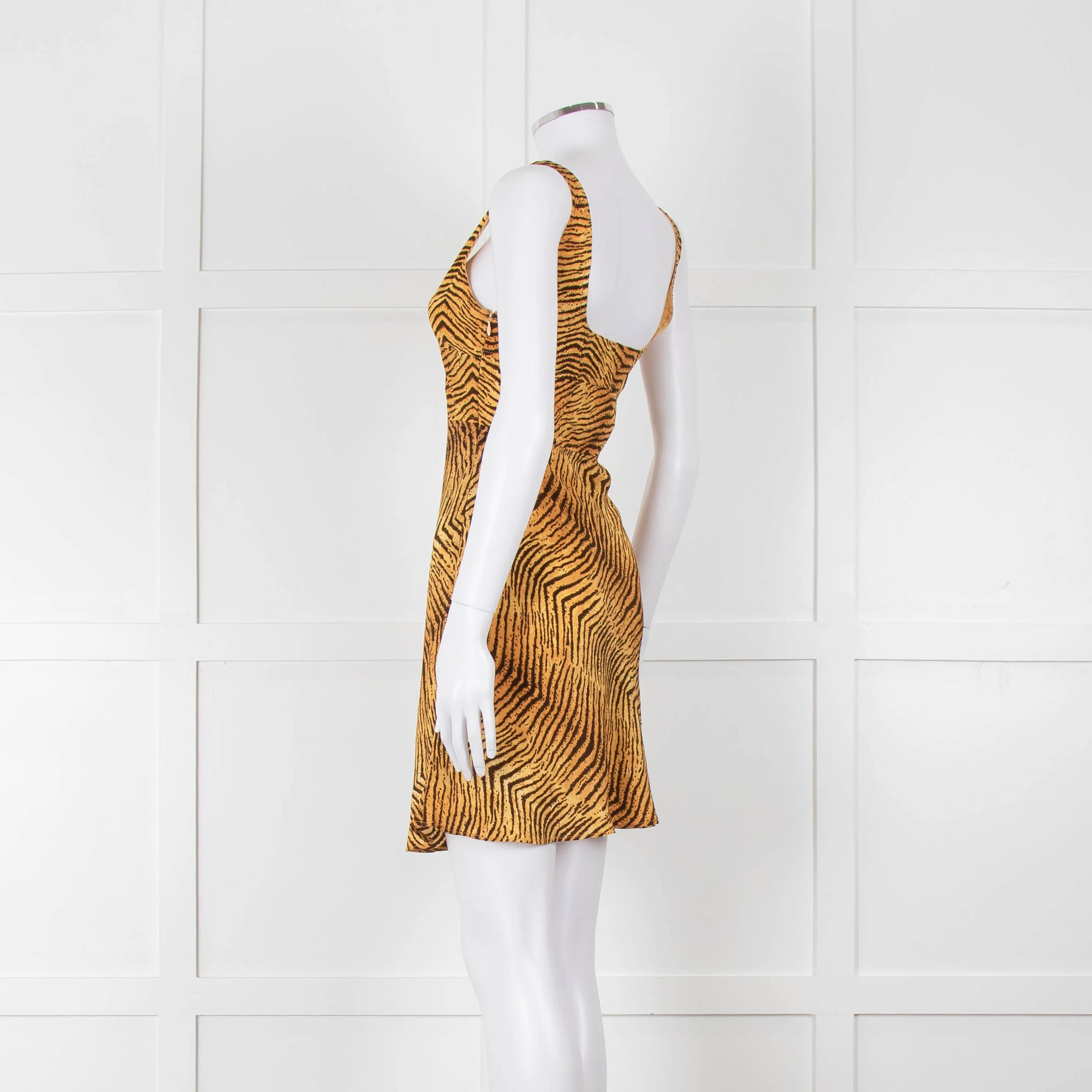 Rixo Tan Brown Animal Print Sleeveless Mini Dress - Image 6
