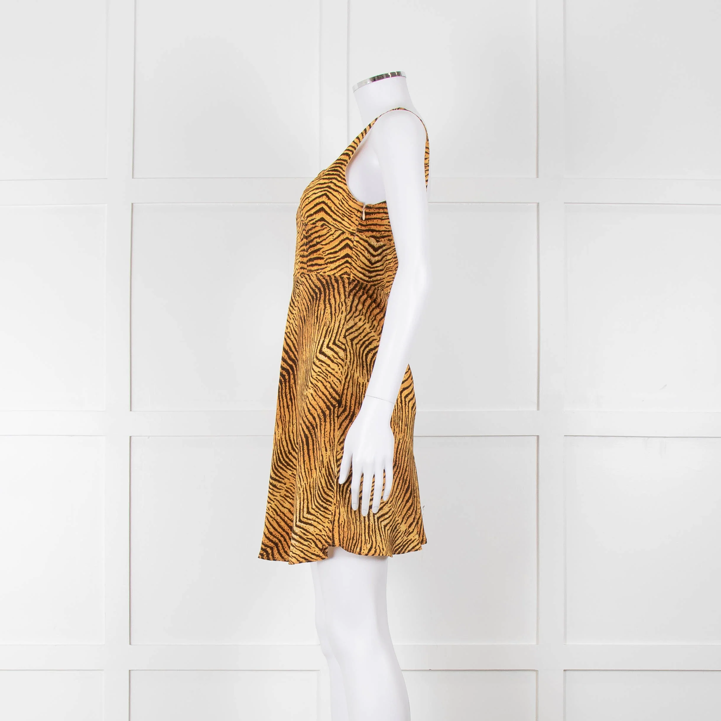 Rixo Tan Brown Animal Print Sleeveless Mini Dress - Image 7