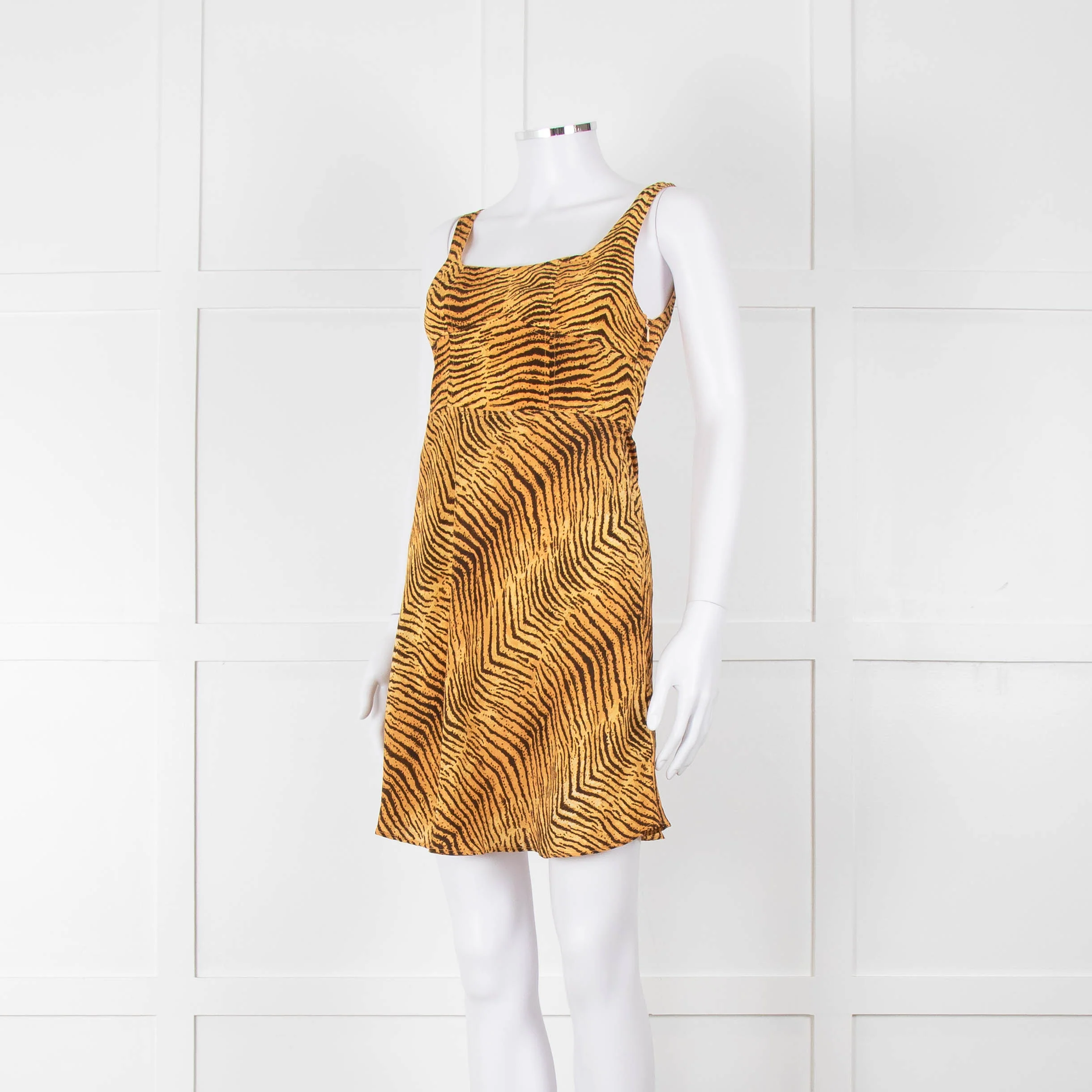 Rixo Tan Brown Animal Print Sleeveless Mini Dress - Image 8