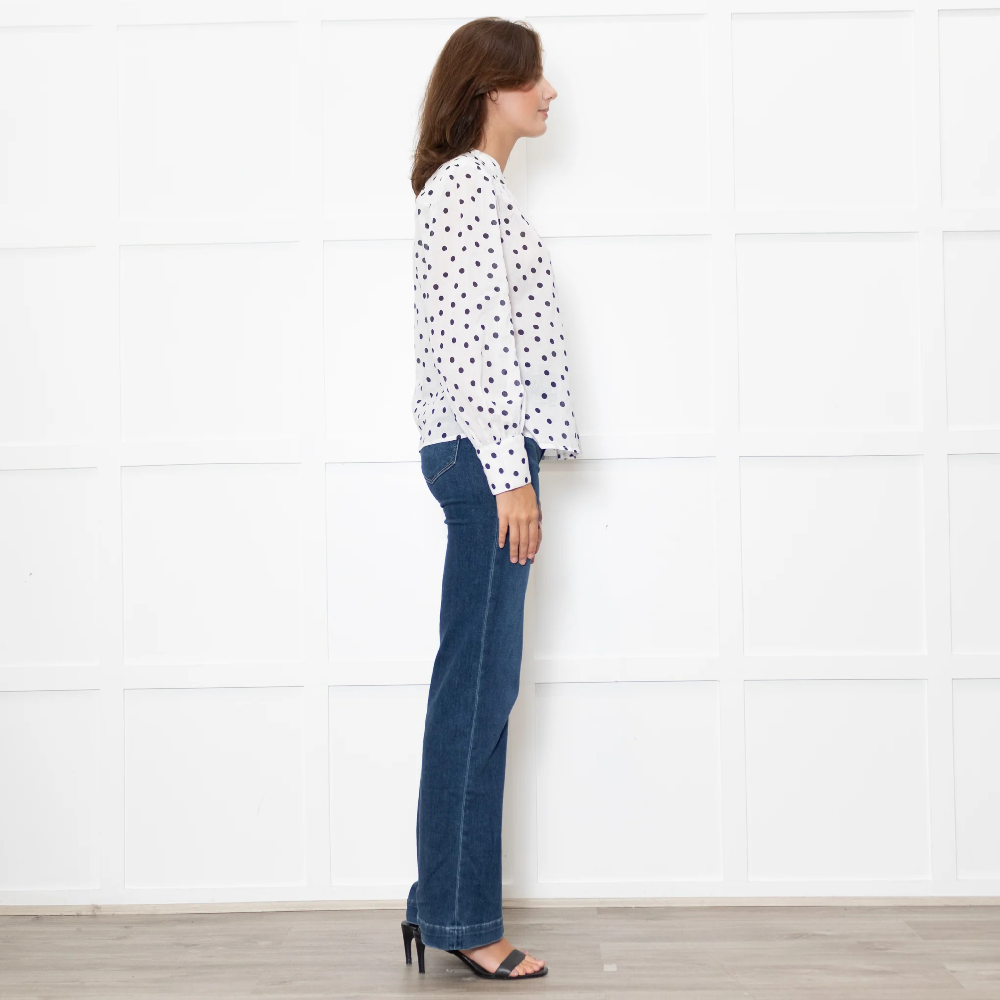 Rixo White Shirt With Black Polka Dot - Image 6
