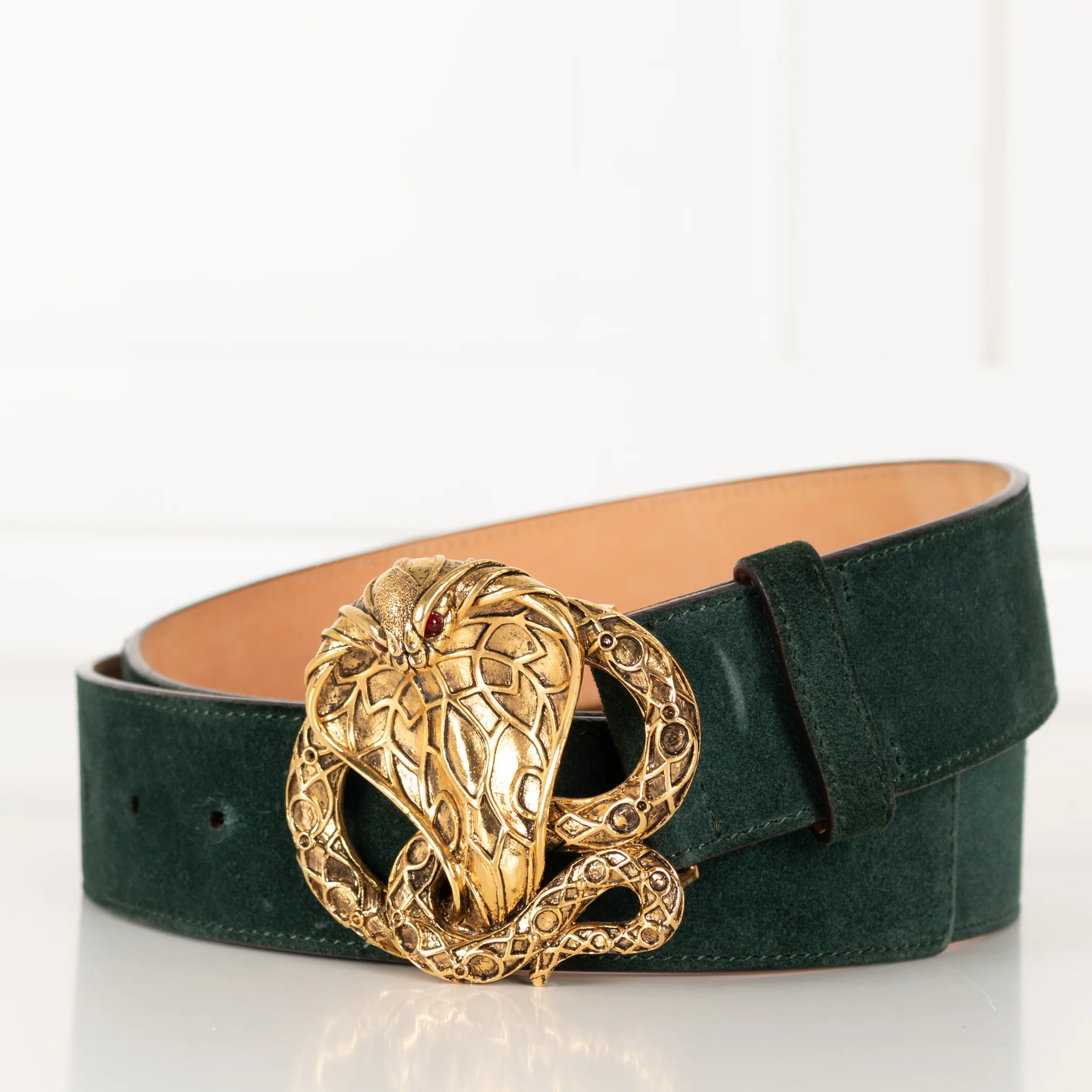 Roberto Cavalli Green Suede Belt - Image 2