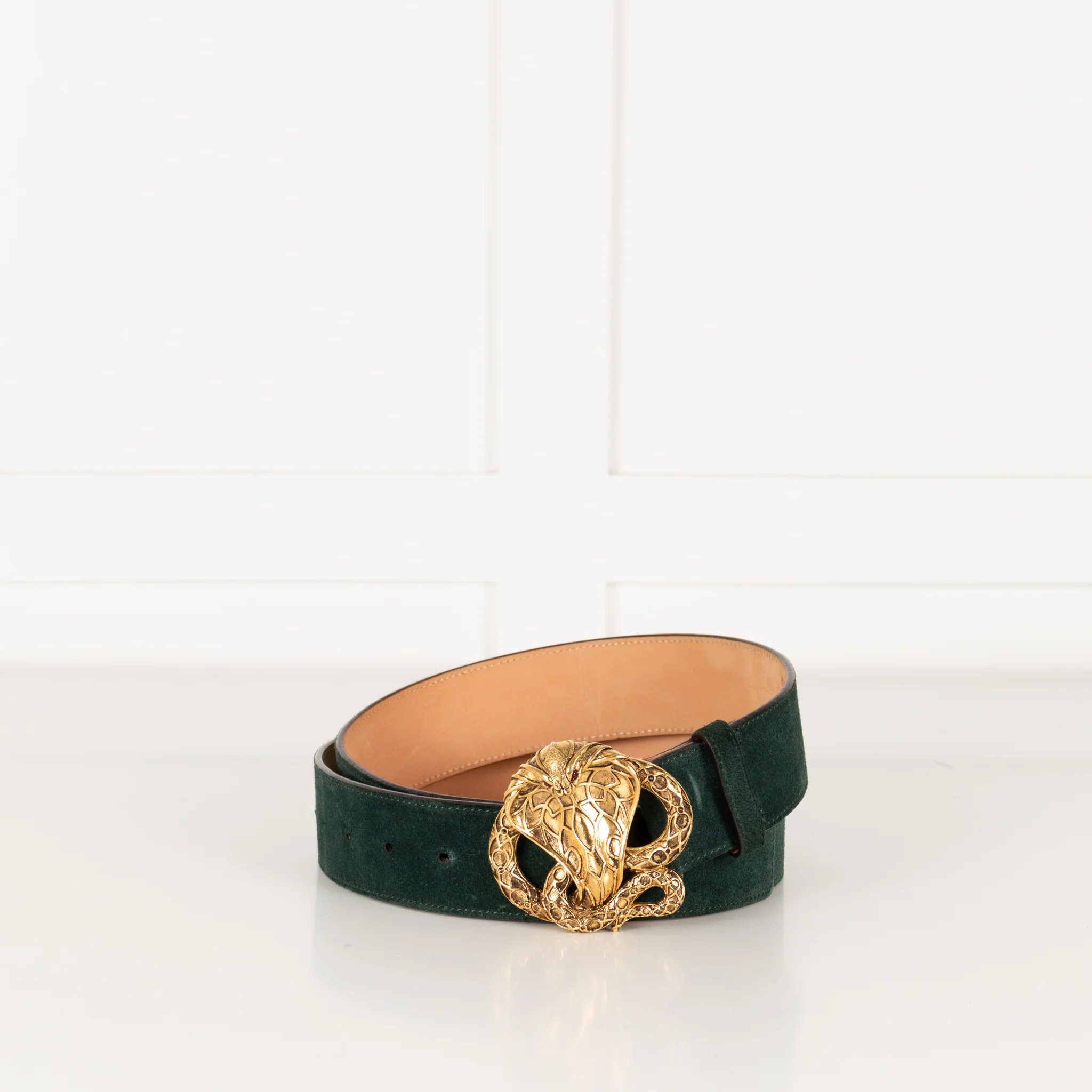 Roberto Cavalli Green Suede Belt - Image 6