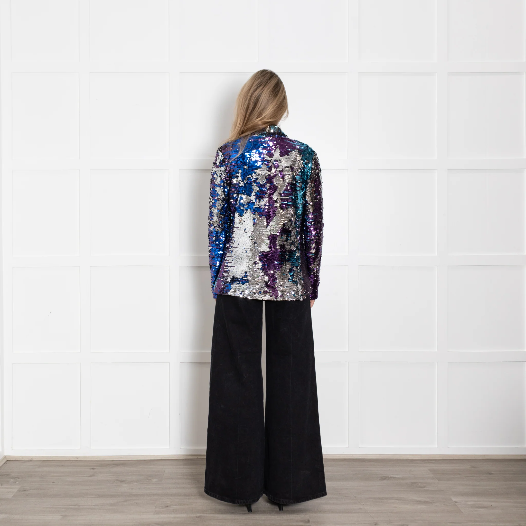 Rock The Jumpsuit Multi Colour Sequin Jacket - Image 5