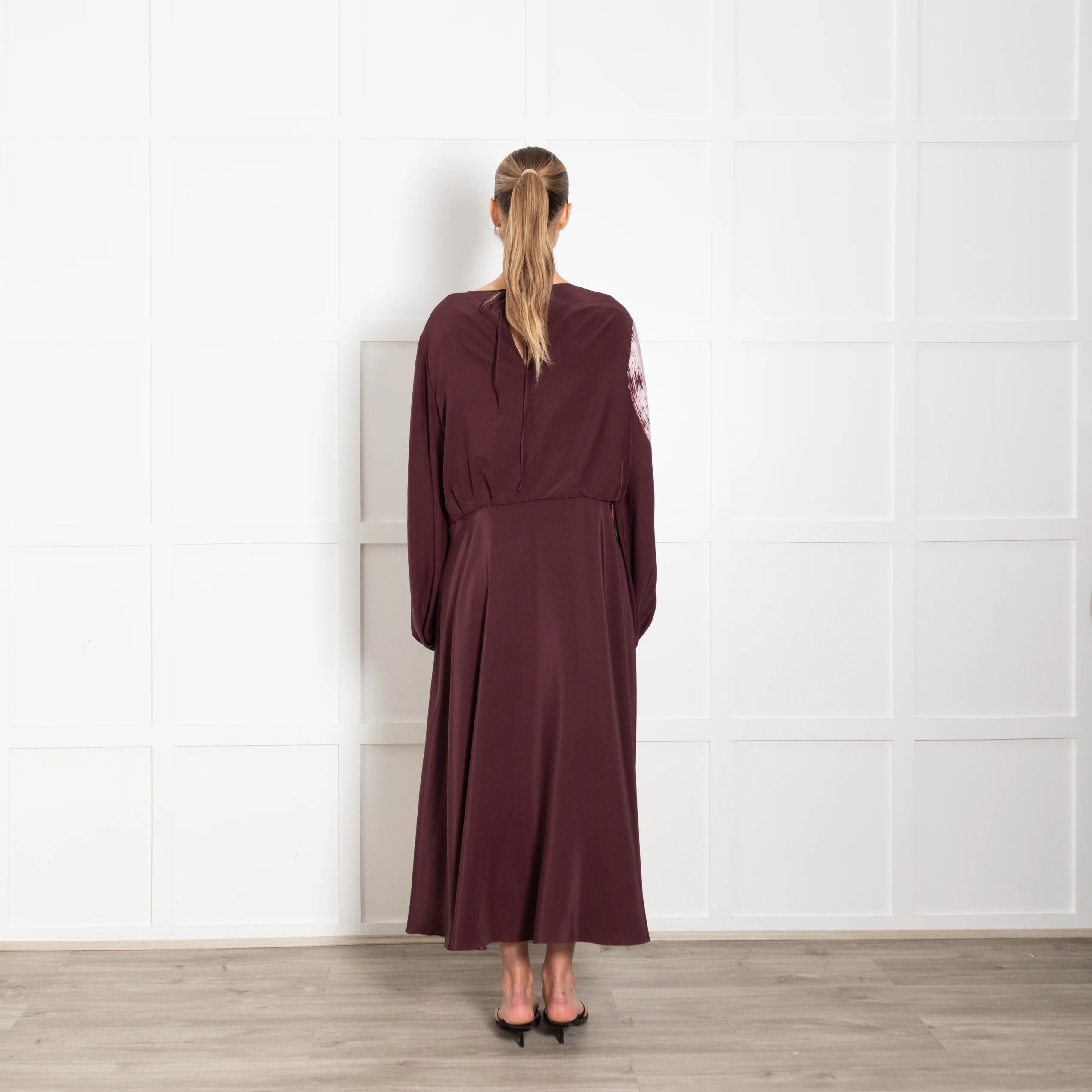 Roksanda Anahita Burgundy/Pink/Green Multicolored Silk Dress - Image 5