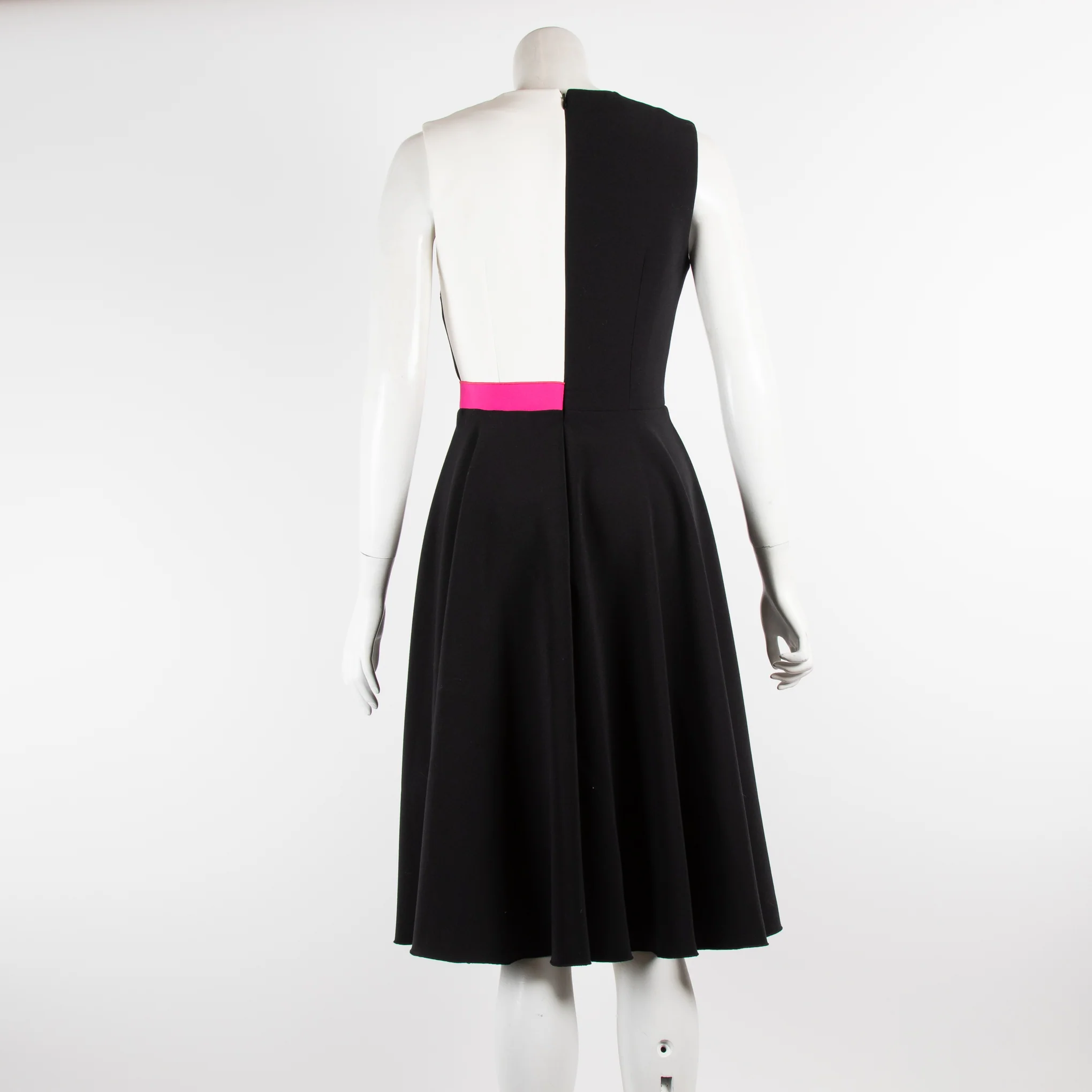 Roksanda Black Pink Cream Sleeveless Dress - Image 3