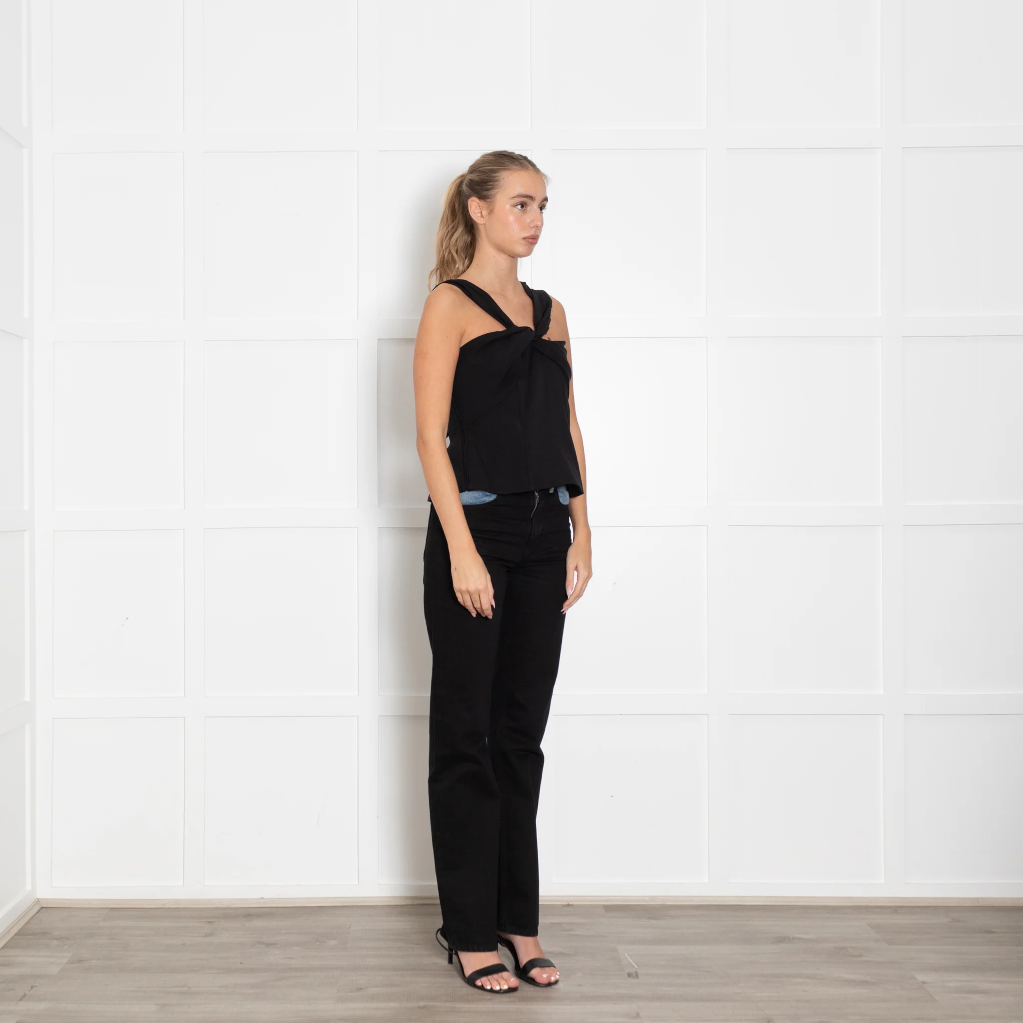 Roland Mouret Asymmetric Black Top - Image 3