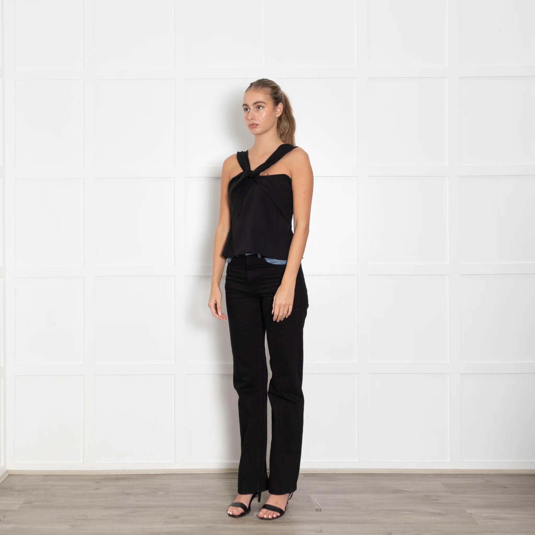 Roland Mouret Asymmetric Black Top - Image 4