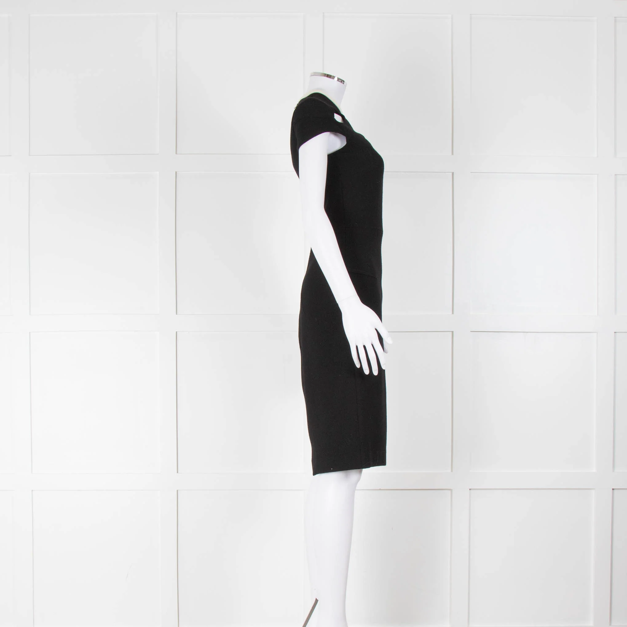 Roland Mouret Black Crepe Cut-Out Shift Dress - Image 2