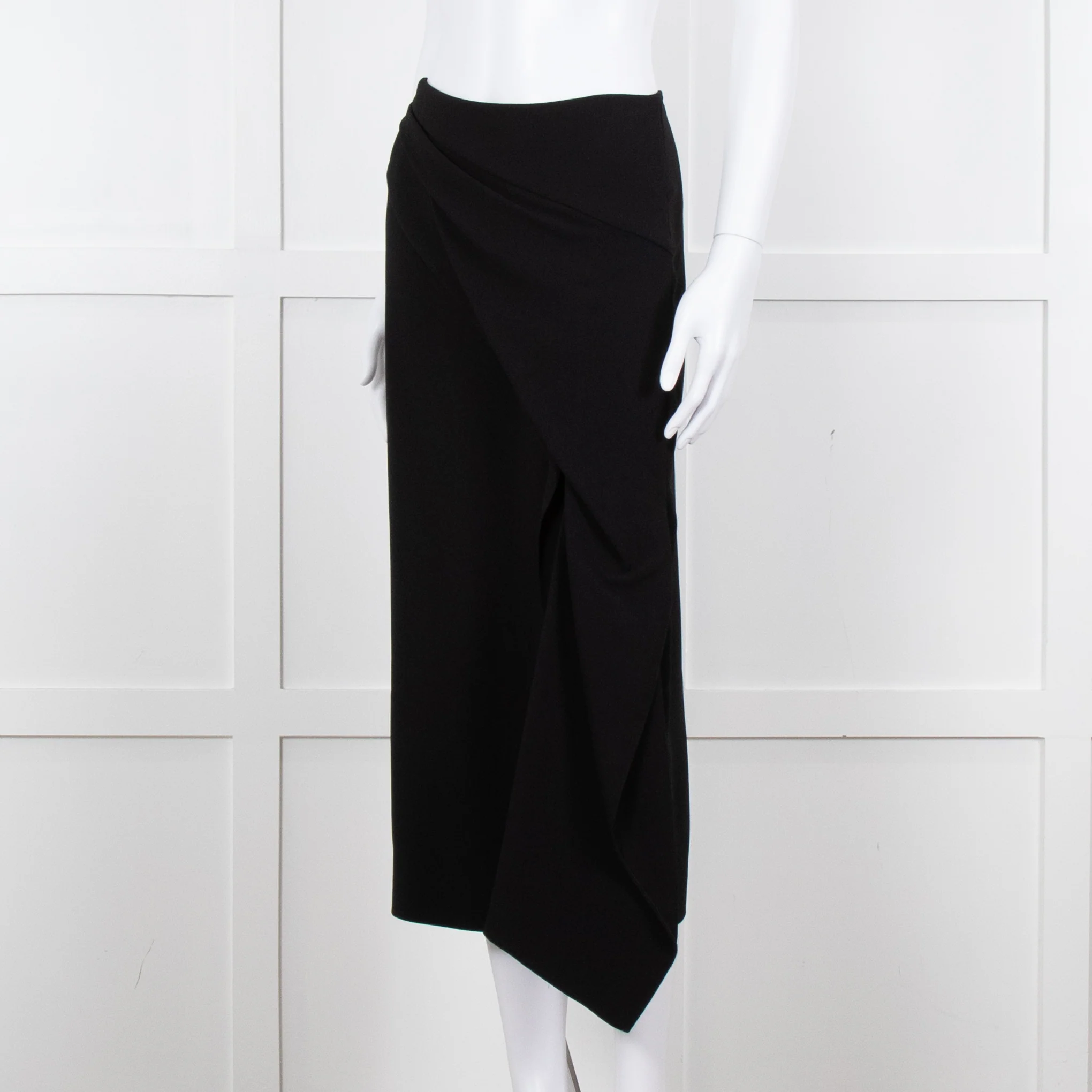 Roland Mouret Black Gold Zip Midi Skirt - Image 2