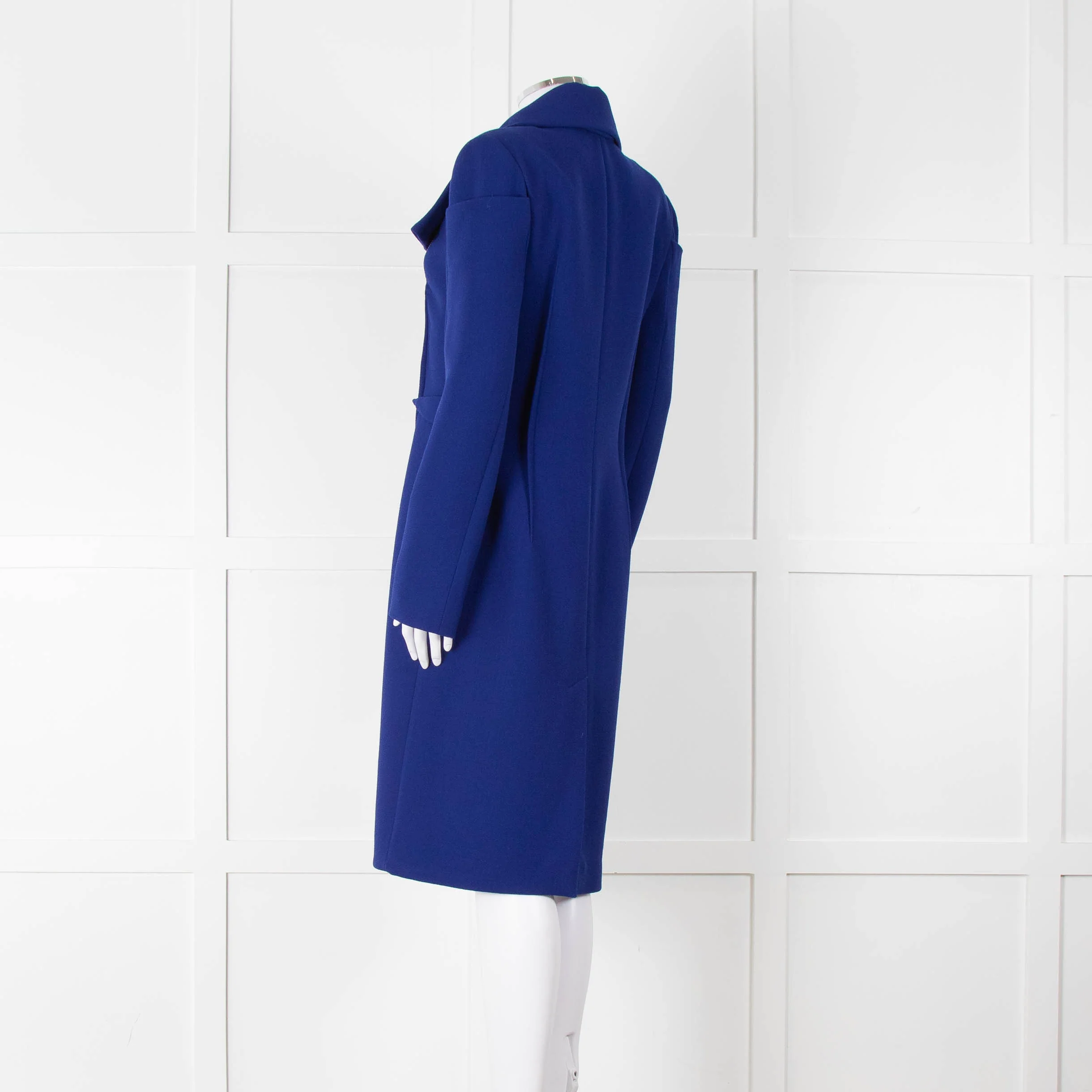 Roland Mouret Royal Blue Zip Up Coat - Image 6