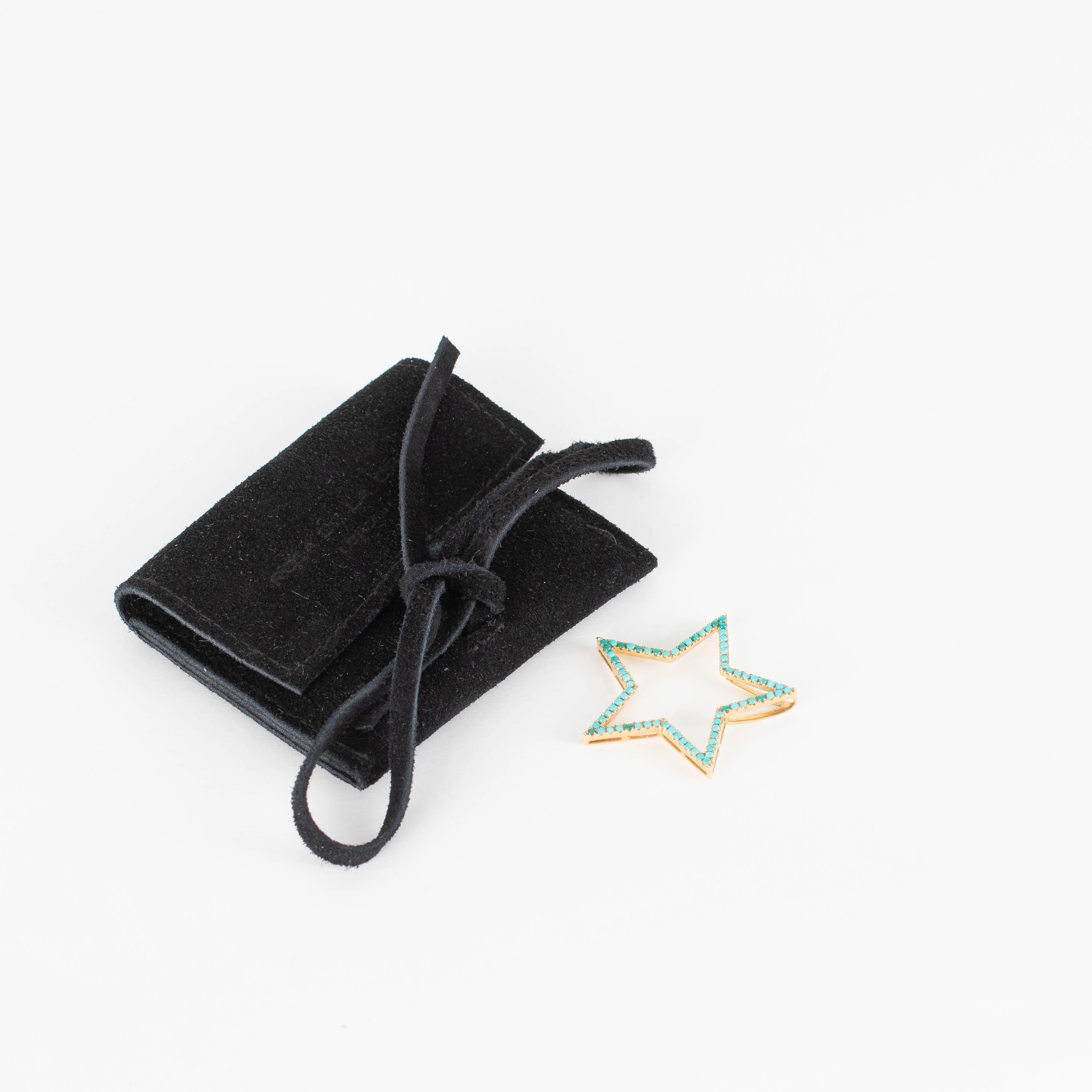 Rosa De La Cruz 18ct Gold Star Pendant with Turquoise - Image 5