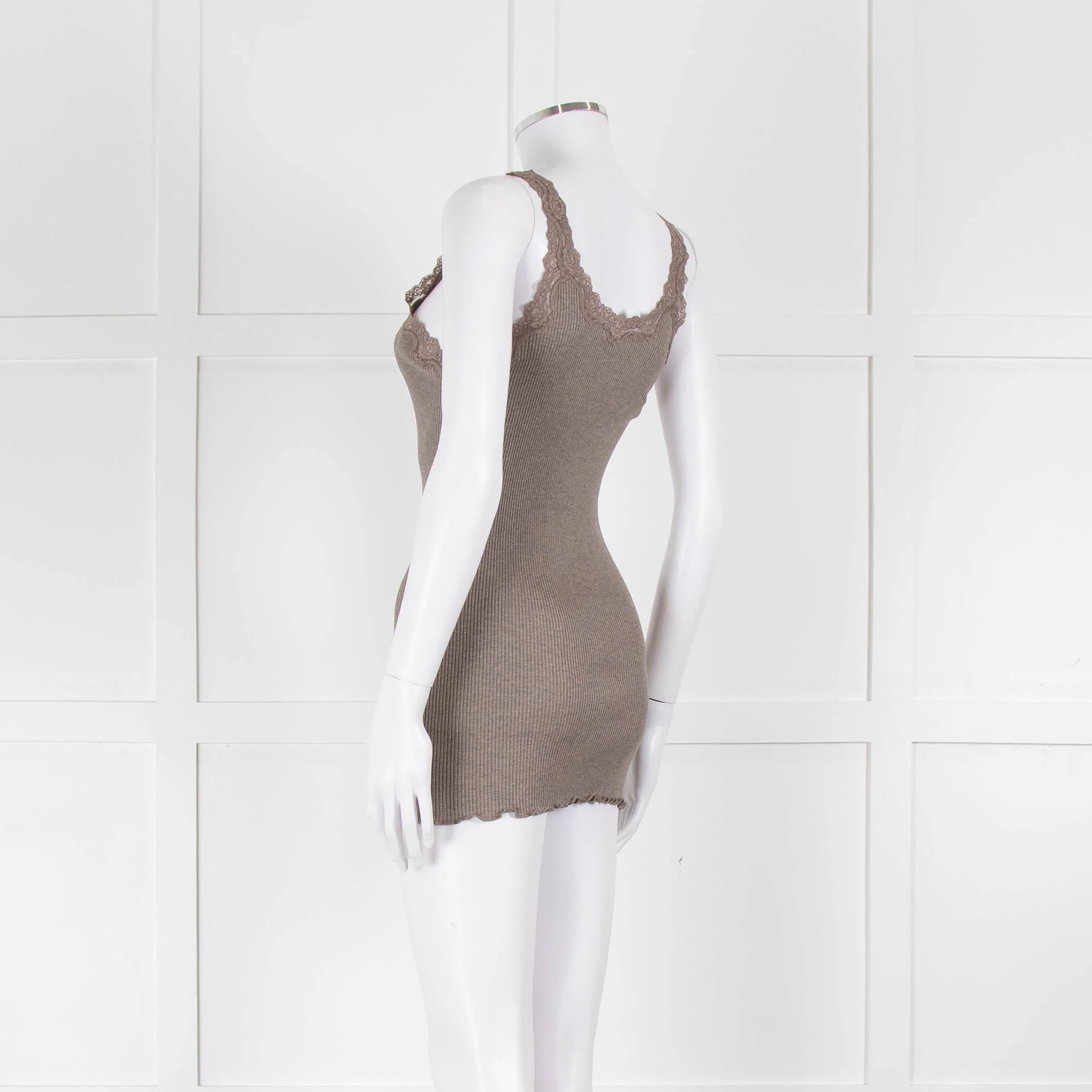 Rosemunde Brown Ribbed Lace Vest - Image 6