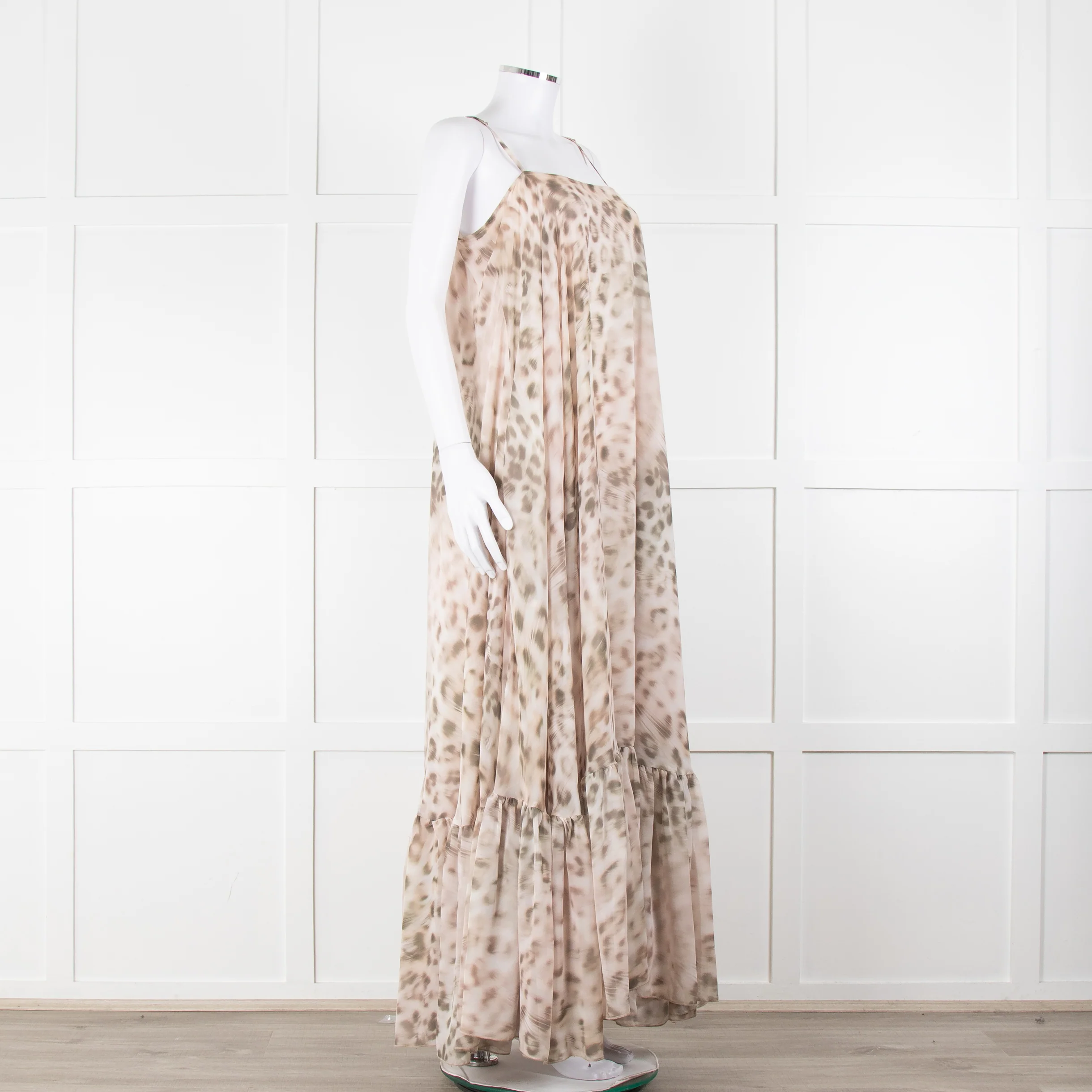 Rotate Animal Print Flounce Spaghetti Strap Maxi Dress - Image 2