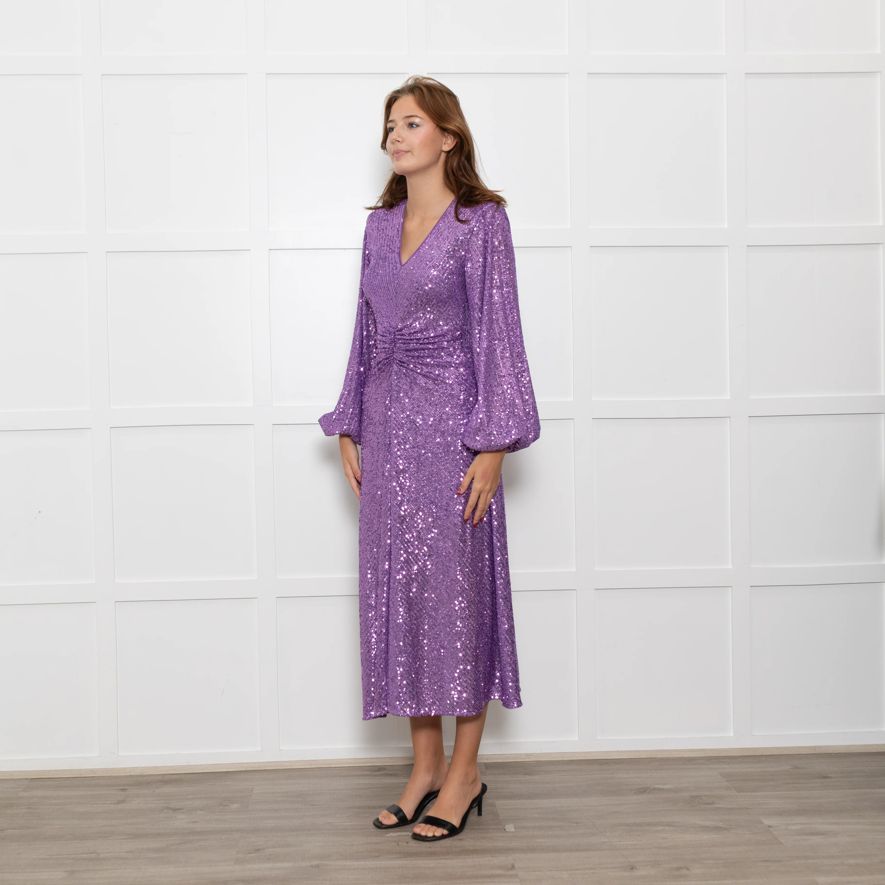 Rotate Birger Christensen Dewberry Sequin Long Sleeve Dress - Image 3