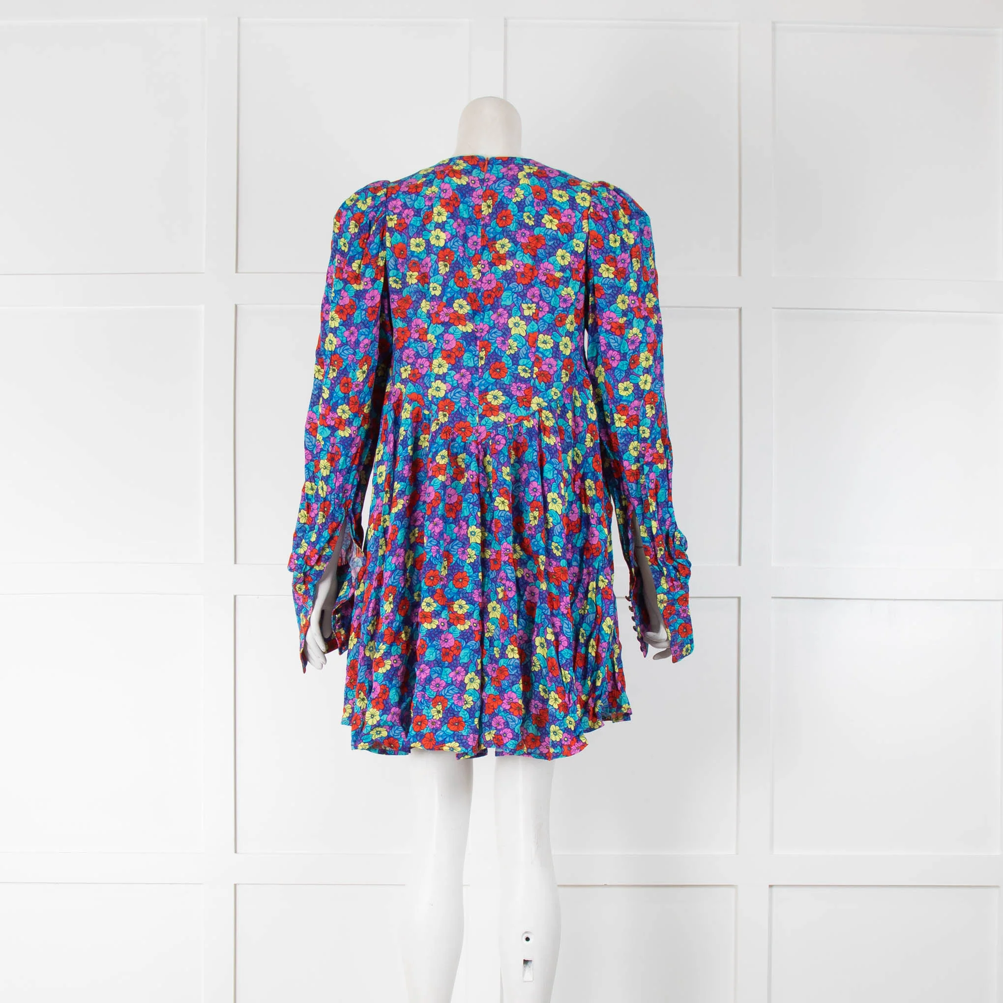 Rotate by Birger Christensen Floral Puff Sleeve Smock Dress - Image 3