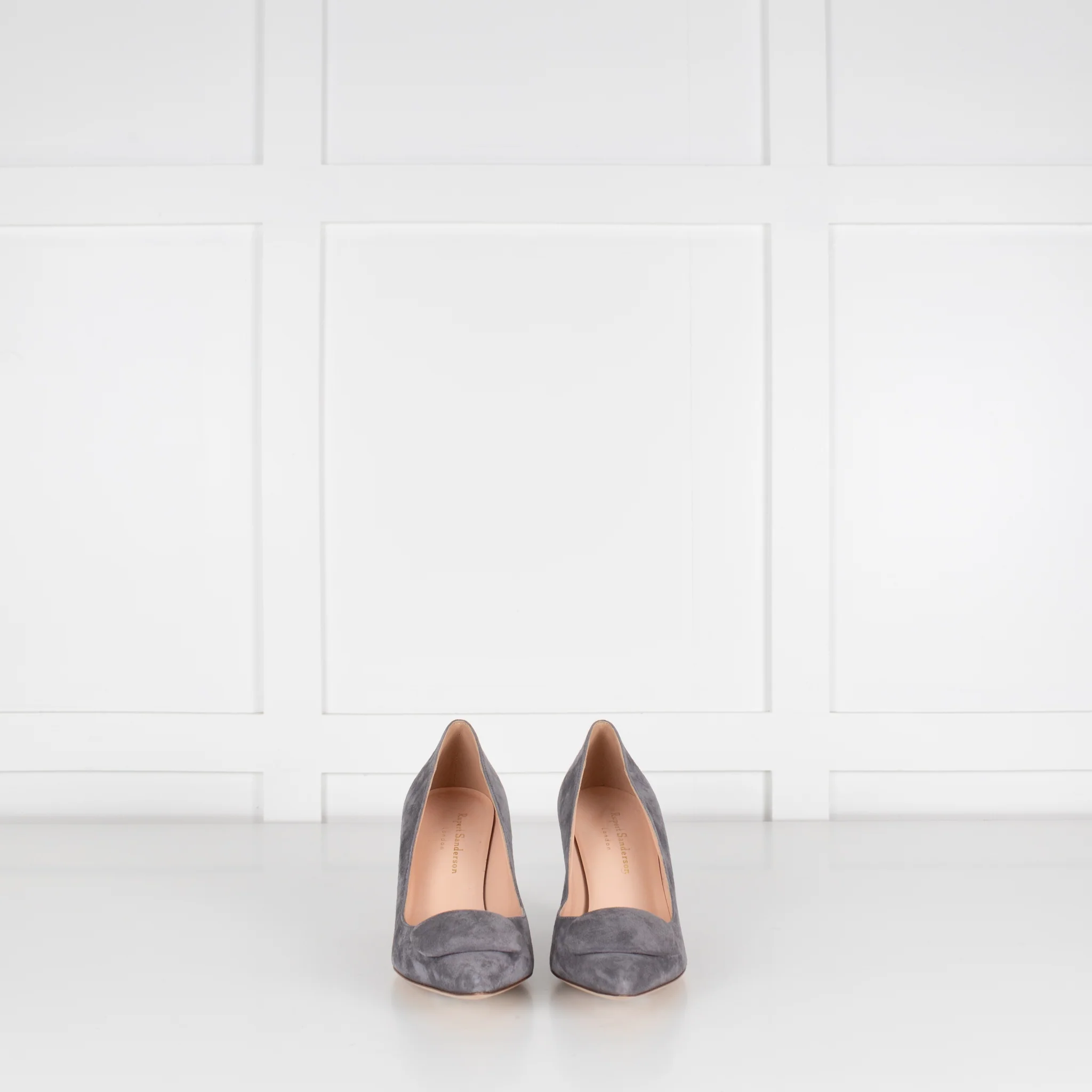 Rupert Sanderson Grey Suede Chunky Heel Shoes - Image 2