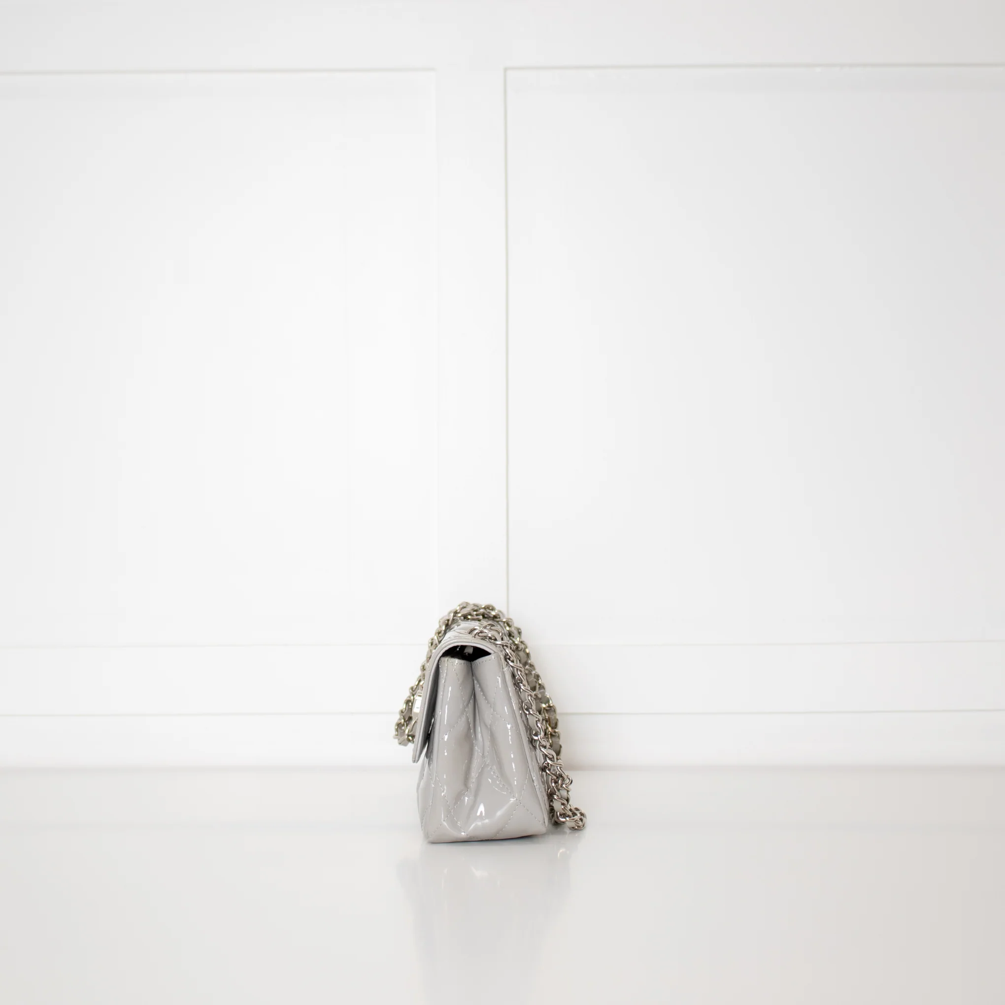 Russell & Bromley Grey Patent Crossbody Bag - Image 3