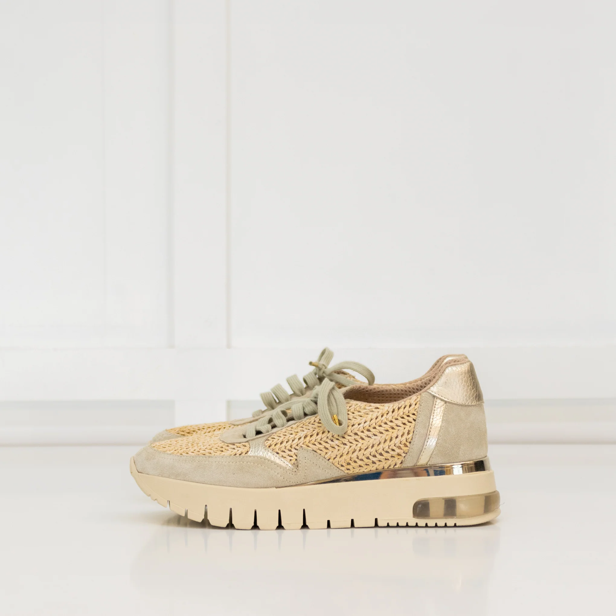 Russell & Bromley Island Hop Raffia Trainer - Image 3
