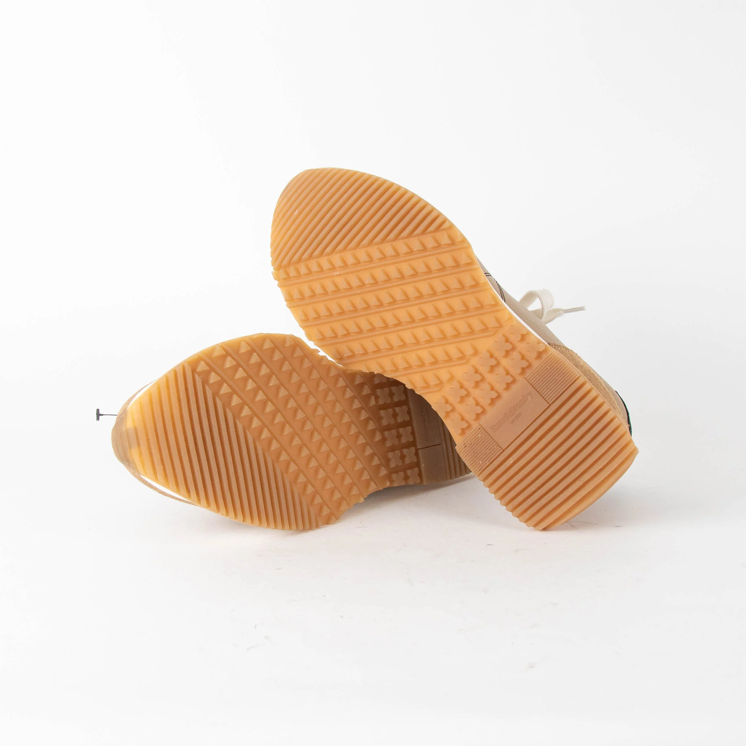 Russell & Bromley Tan Lace Up Platform Trainers - Image 6