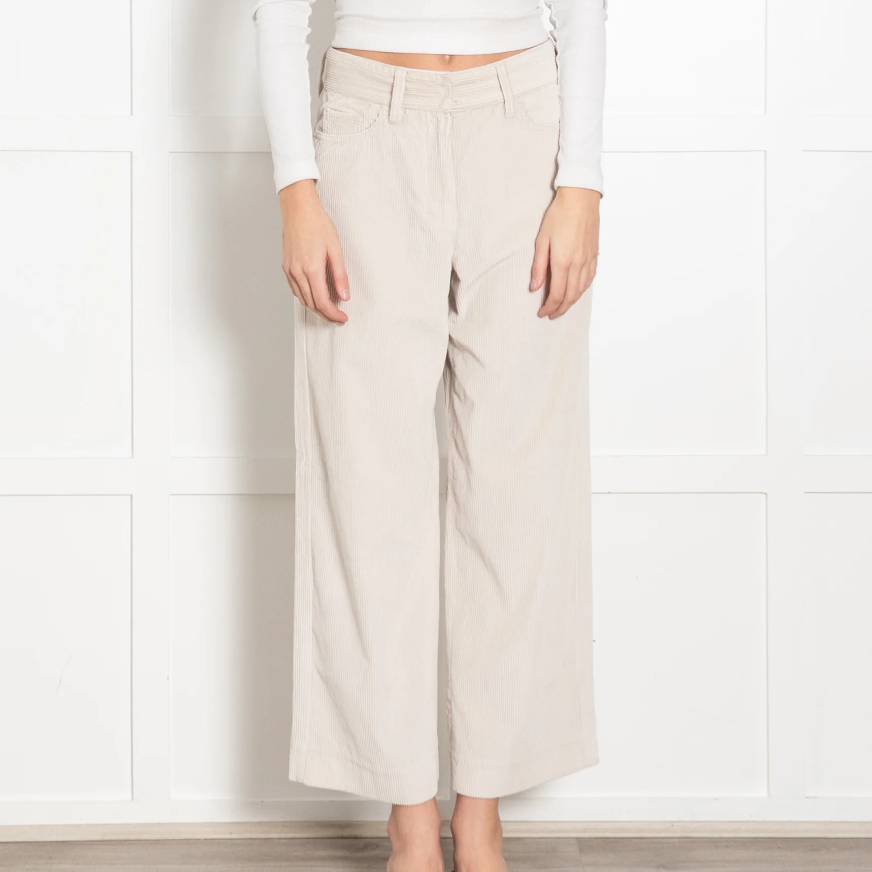'S Max Mara Beige Corduroy Trousers - Image 2