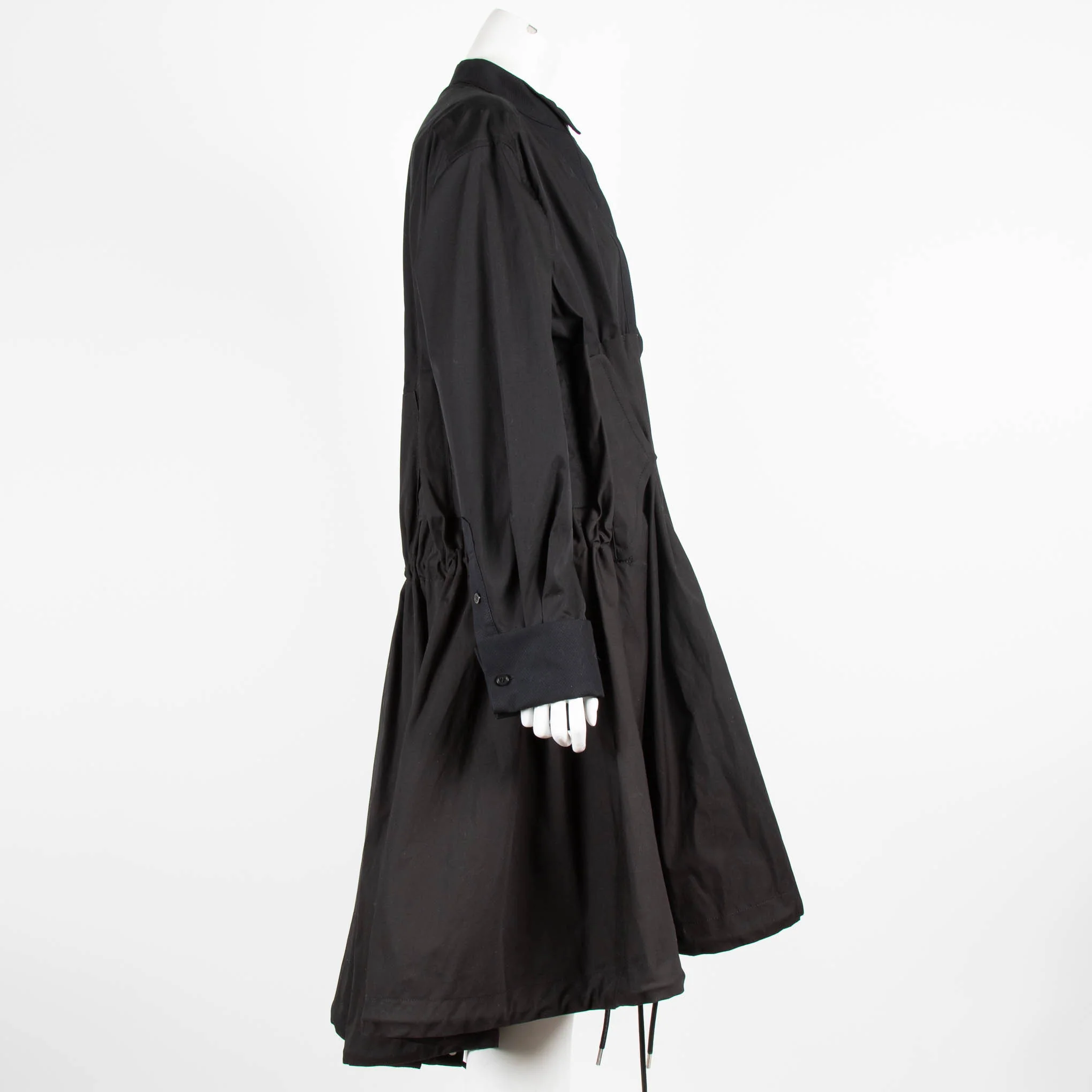 Sacai Black Trench Dress - Image 2