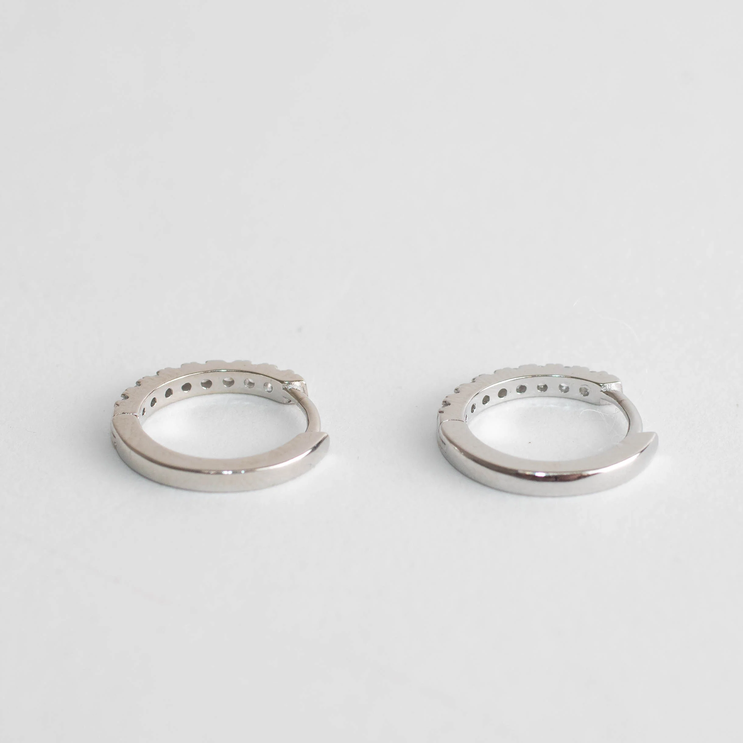Sahira Silver Mini Pave Huggie - Image 5