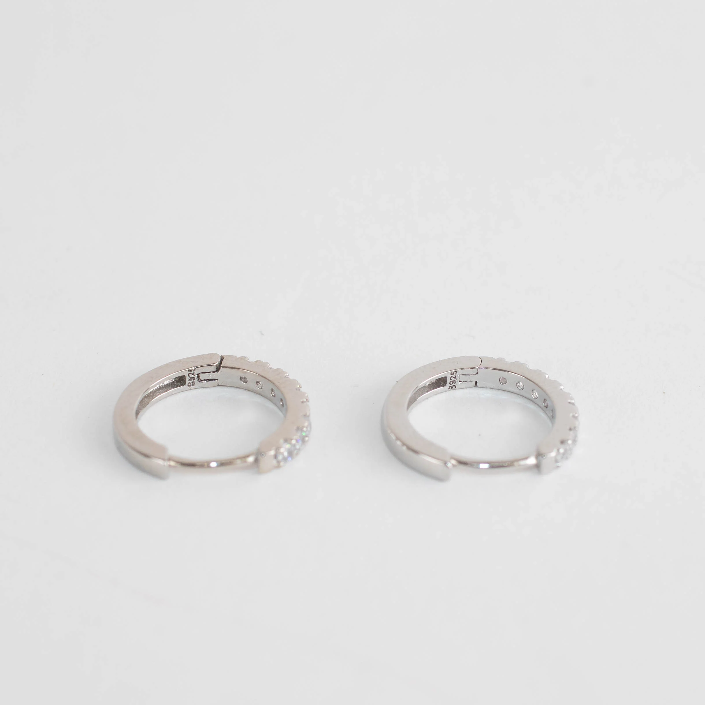 Sahira Silver Mini Pave Huggie - Image 6