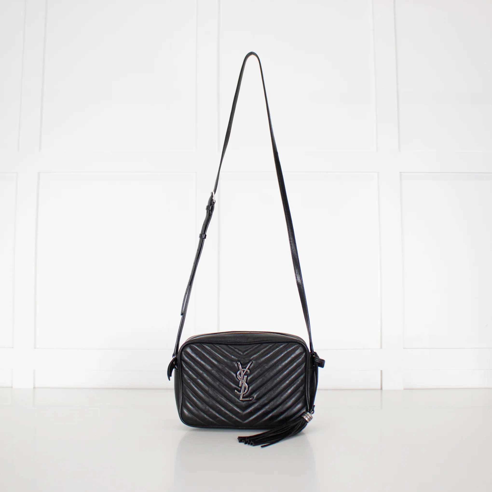 Saint Laurent Black Camera Lou Medium Bag