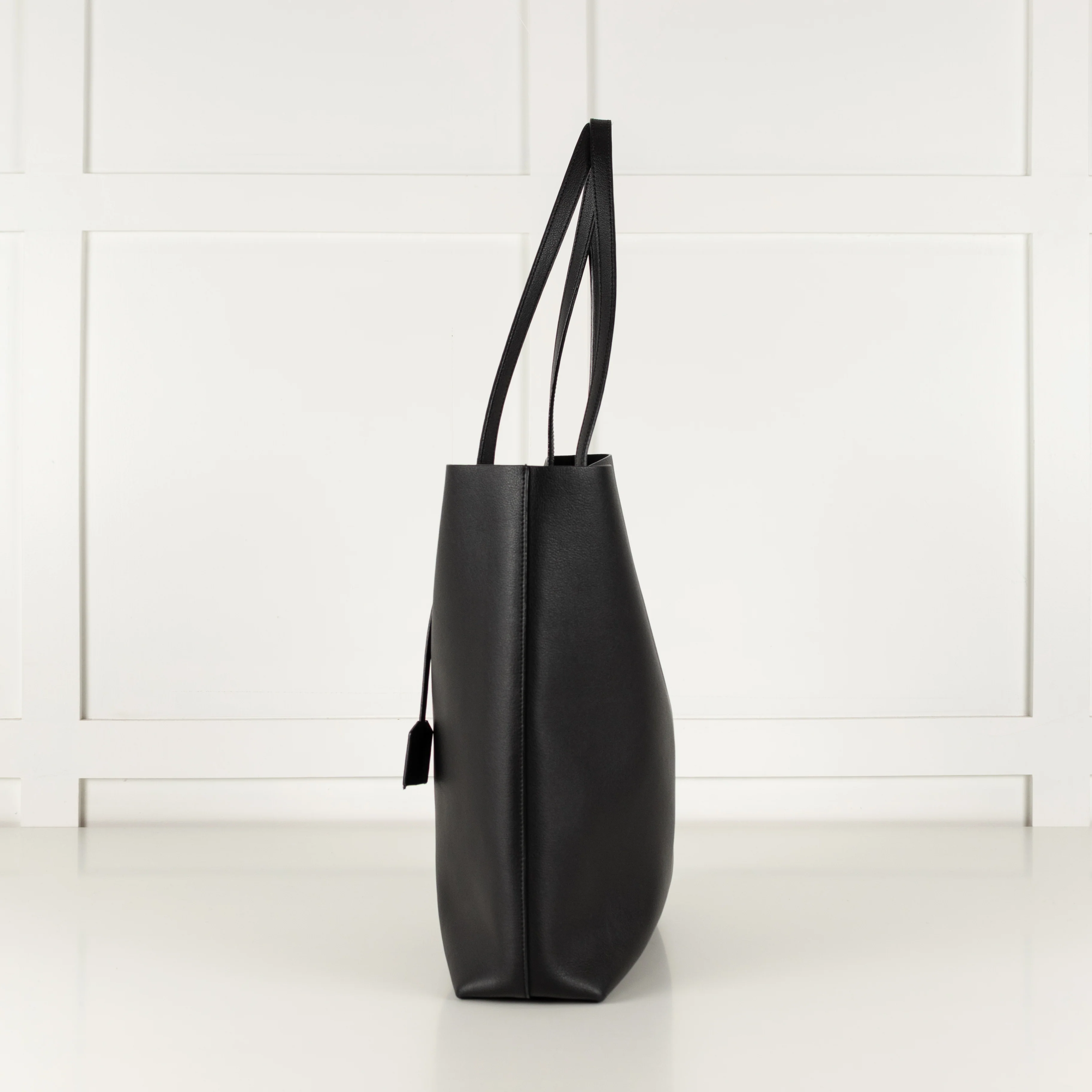 Saint Laurent Black Leather Shopping Bag - Image 3