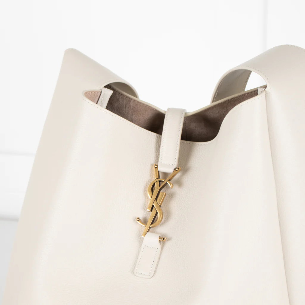 Saint Laurent Cream Large Le 5 a 7 Bag - Image 8