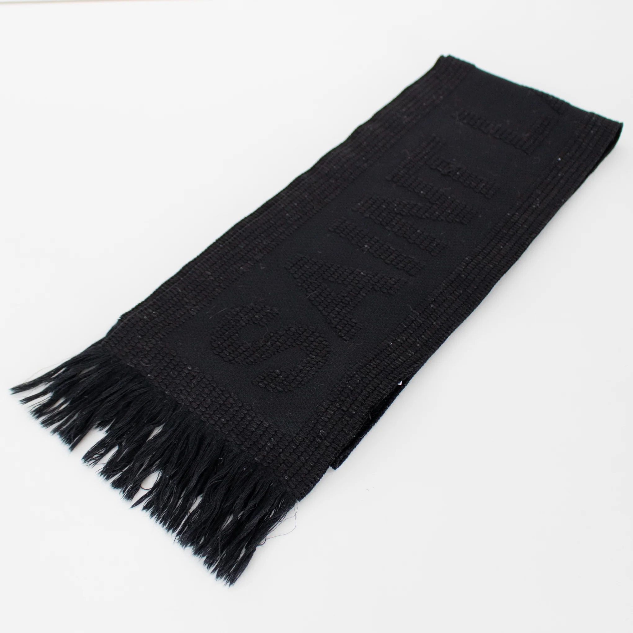 Saint Laurent Fringed Scarf With Logo interwoven - Image 5