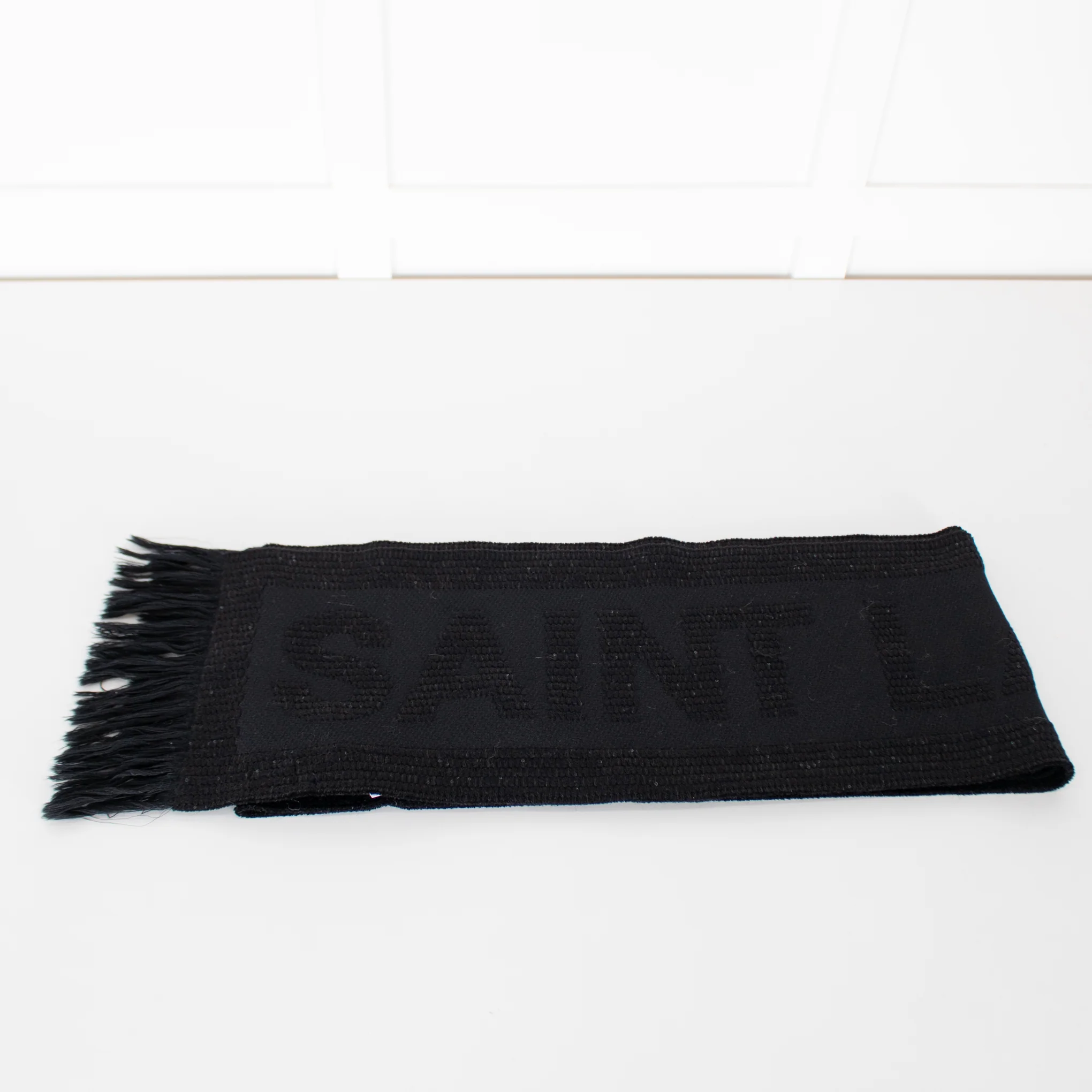 Saint Laurent Fringed Scarf With Logo interwoven - Image 7