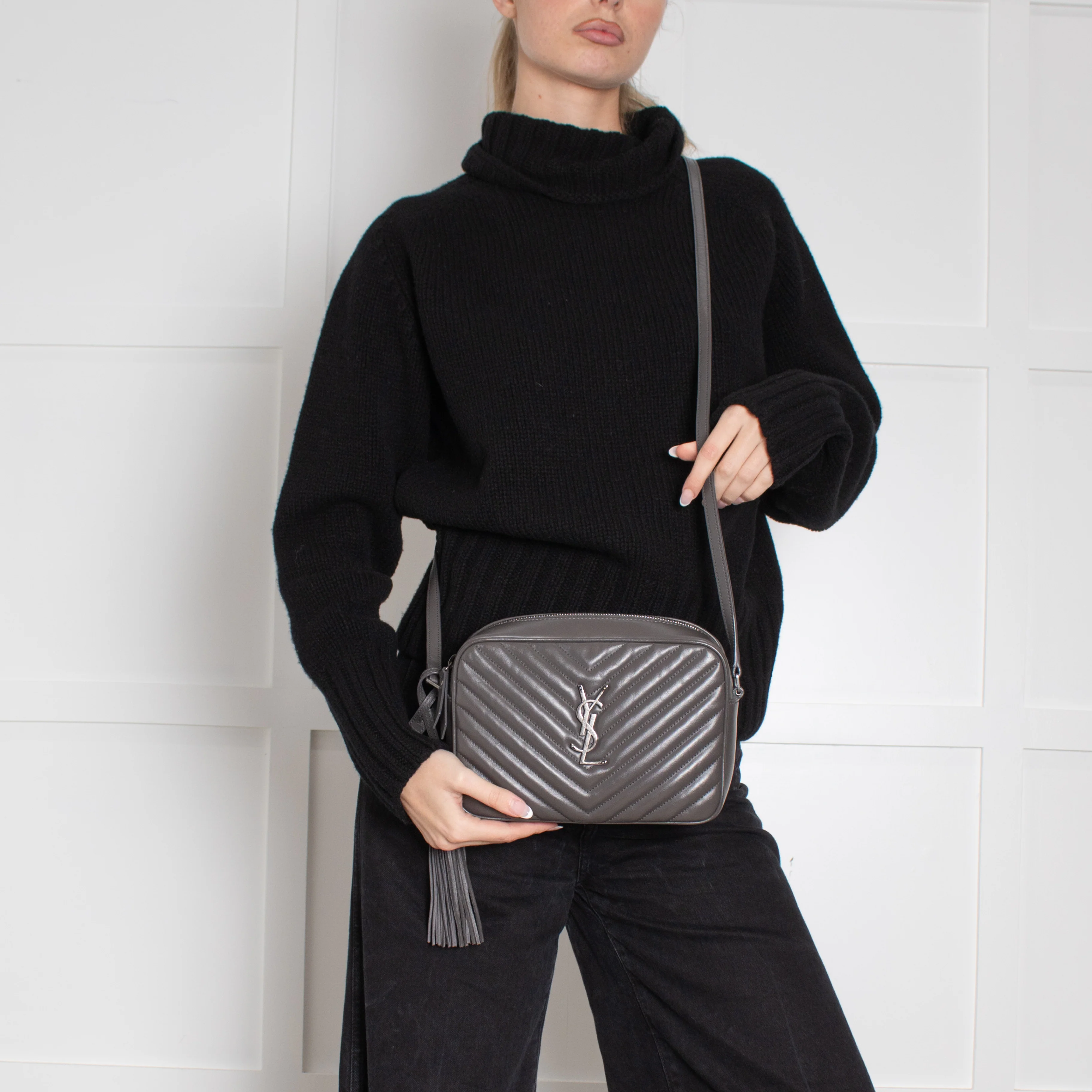 Saint Laurent Grey Camera Bag - Image 2