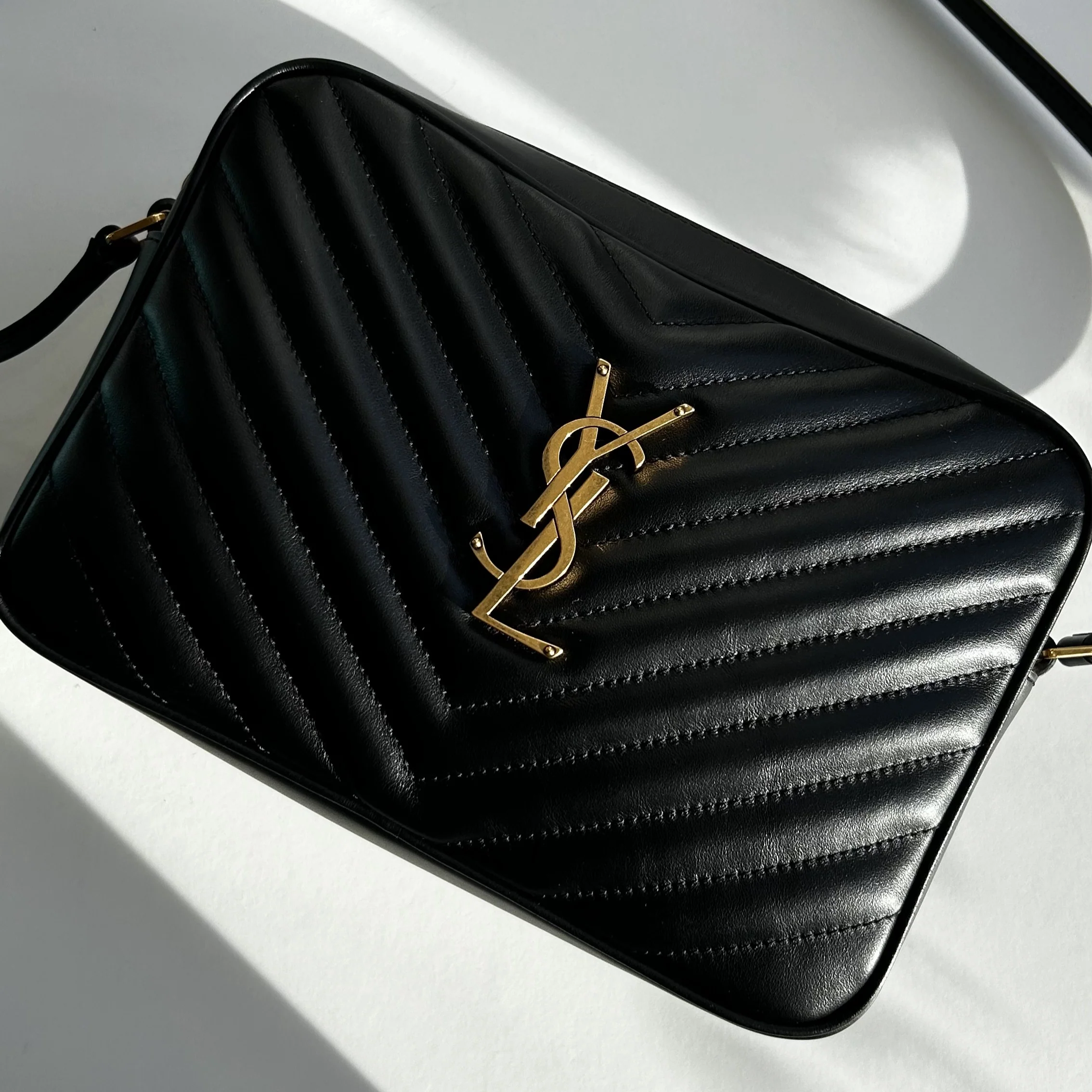 Saint Laurent Black Quilted Lou Camera Bag - Image 4
