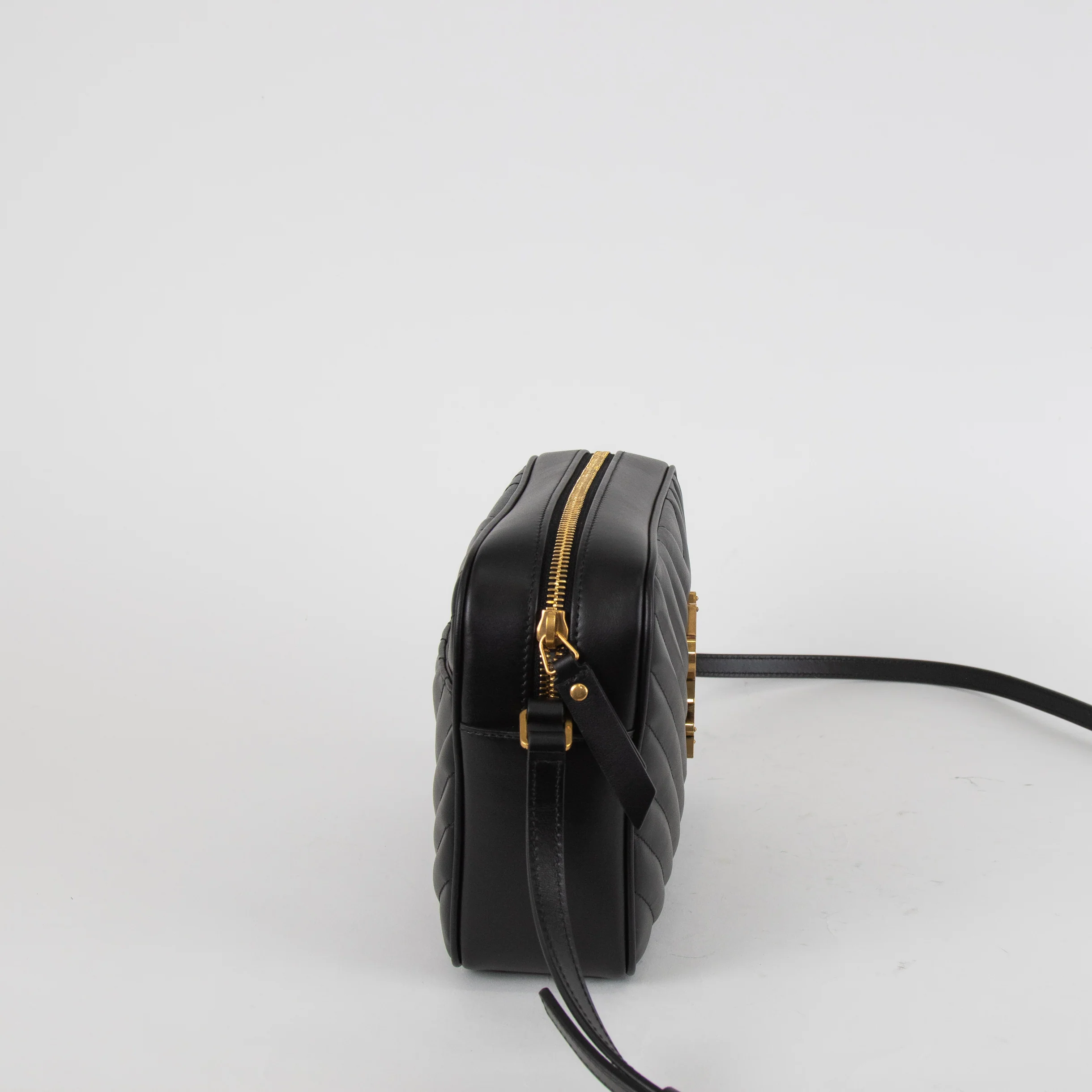 Saint Laurent Black Quilted Lou Camera Bag - Image 5
