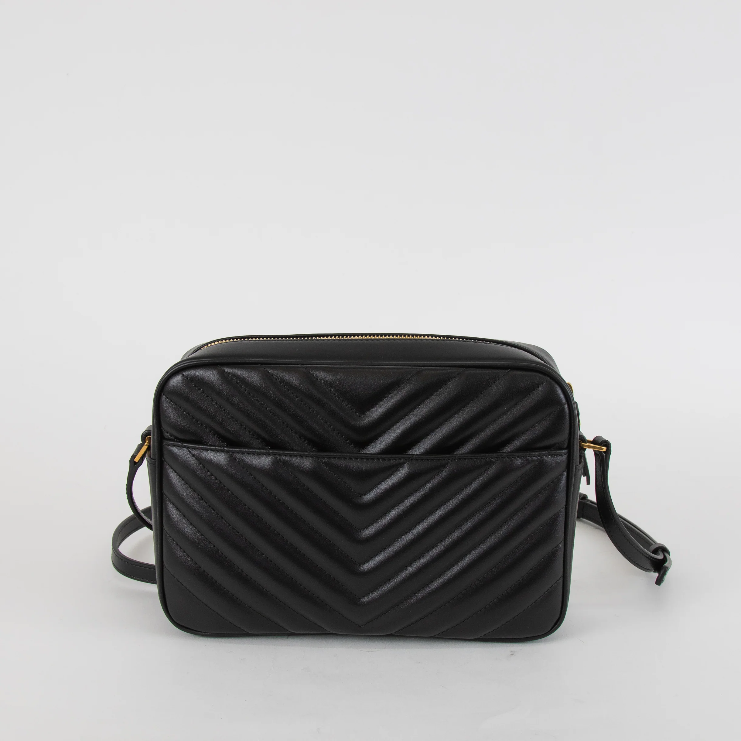 Saint Laurent Black Quilted Lou Camera Bag - Image 6