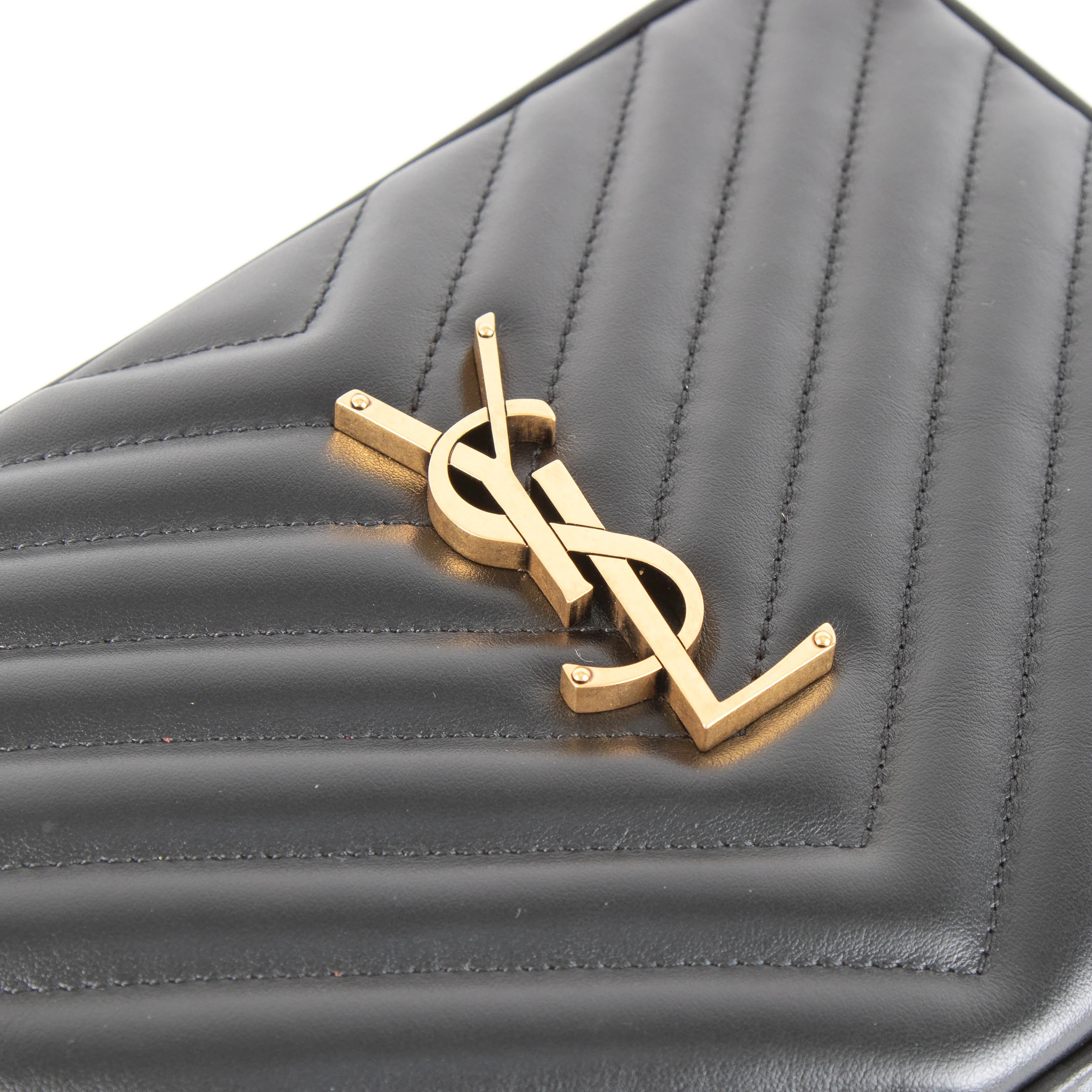 Saint Laurent Black Quilted Lou Camera Bag - Image 9