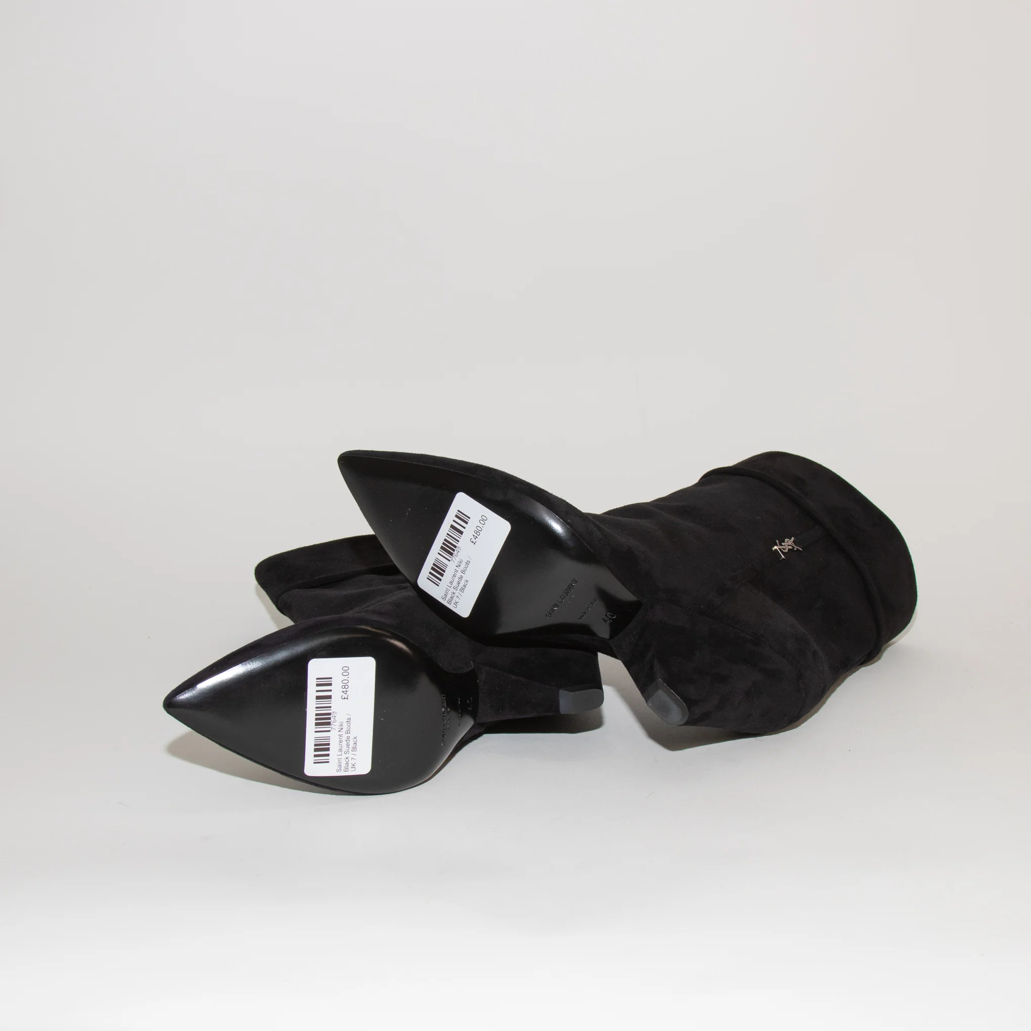 Saint Laurent Niki Black Suede Boots - Image 5