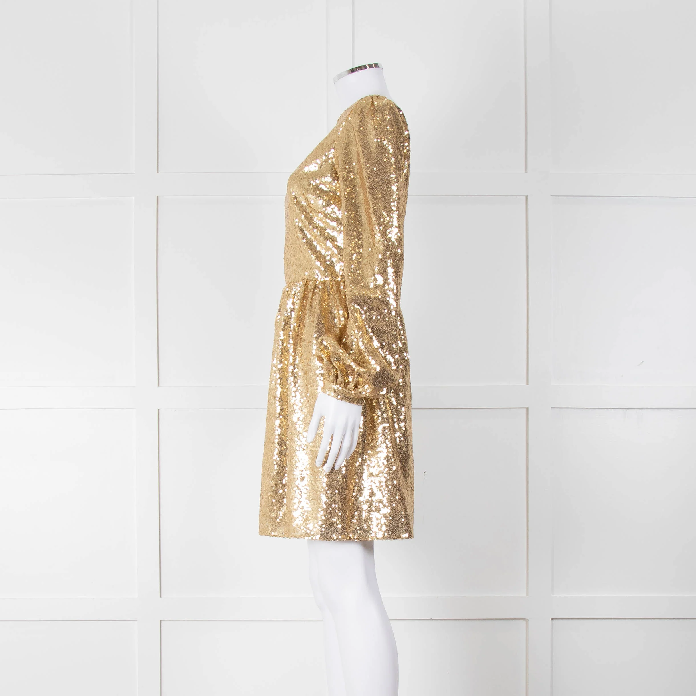 Saloni Gold Sequin Camille Mini Dress - Image 7