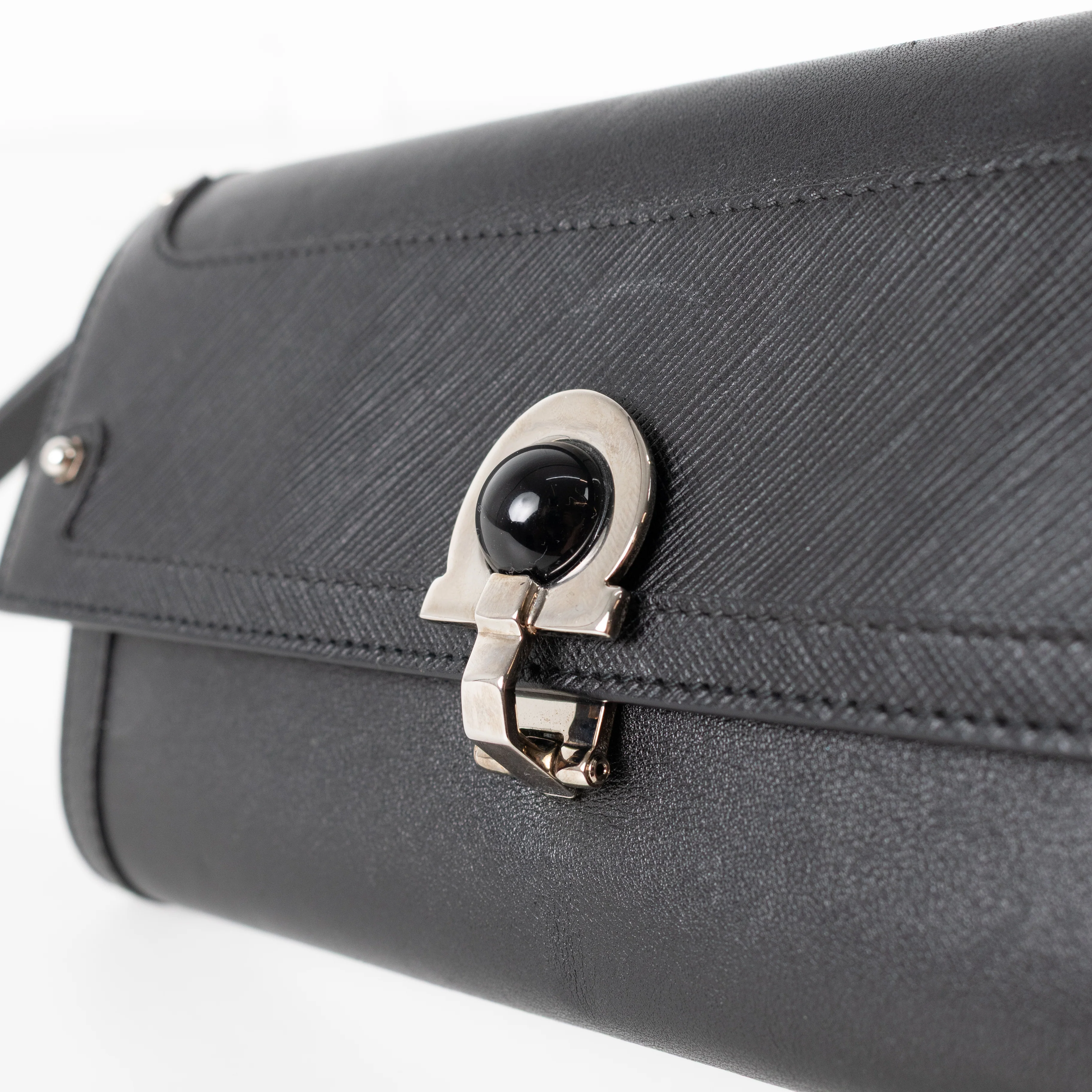 Salvatore Ferragamo Black Gancini Black Wallet - Image 11