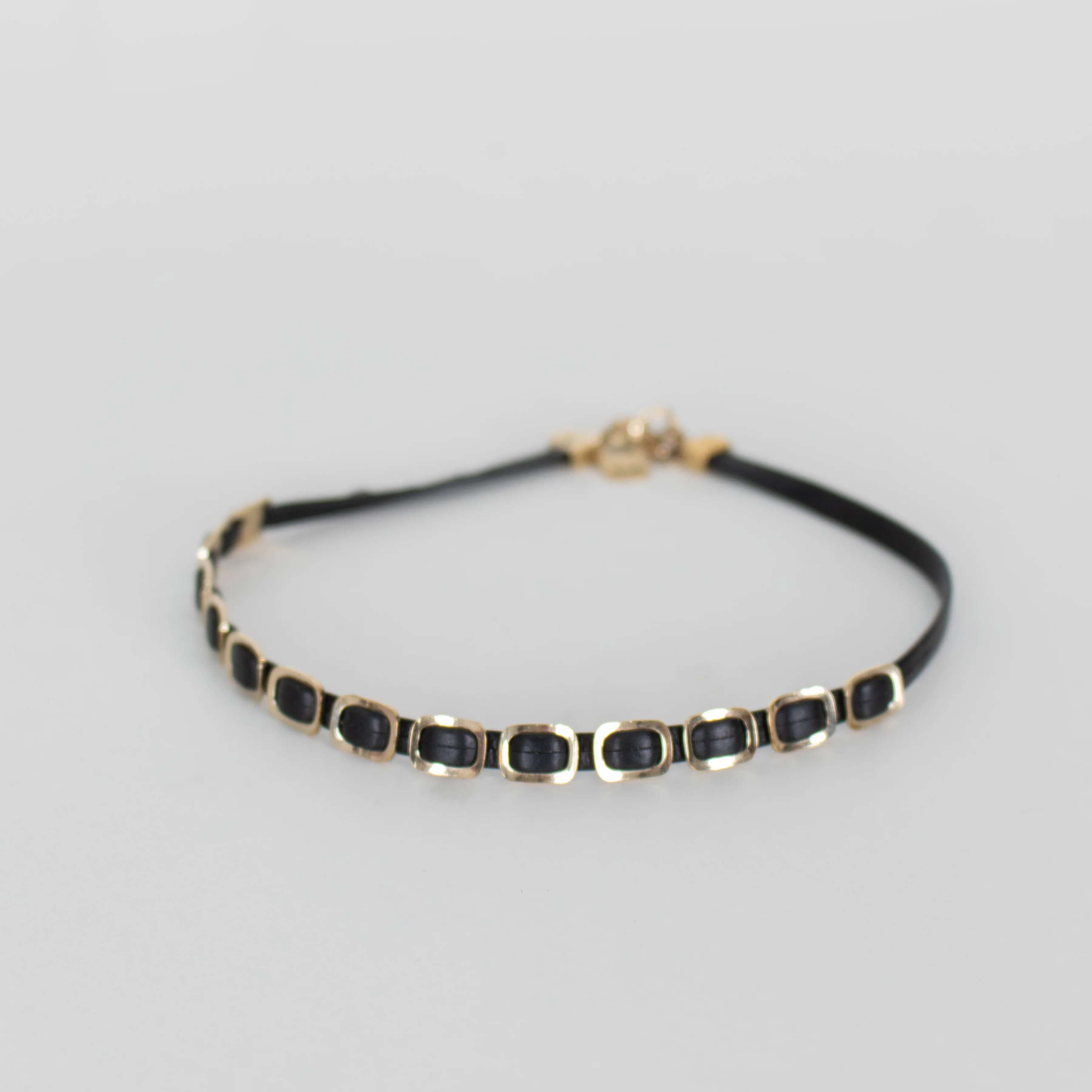 Salvatore Ferragamo Black Gold Vara Chain 2 Lotus Bracelet - Image 5