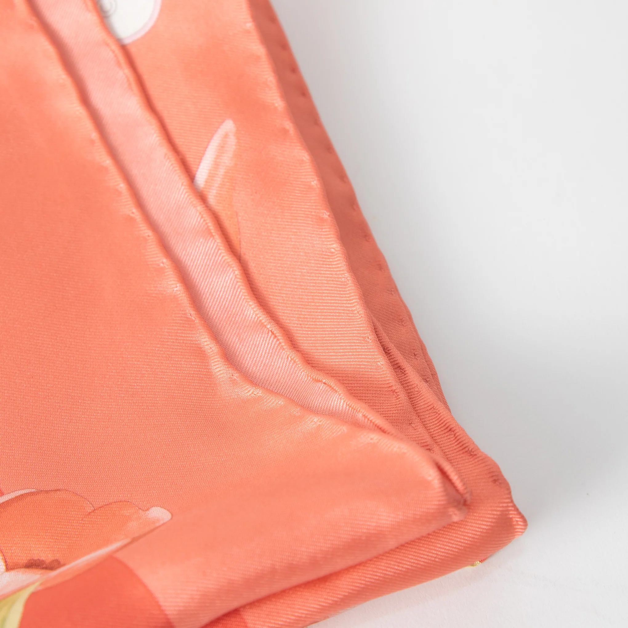 Salvatore Ferragamo Coral Floral Silk Scarf - Image 3