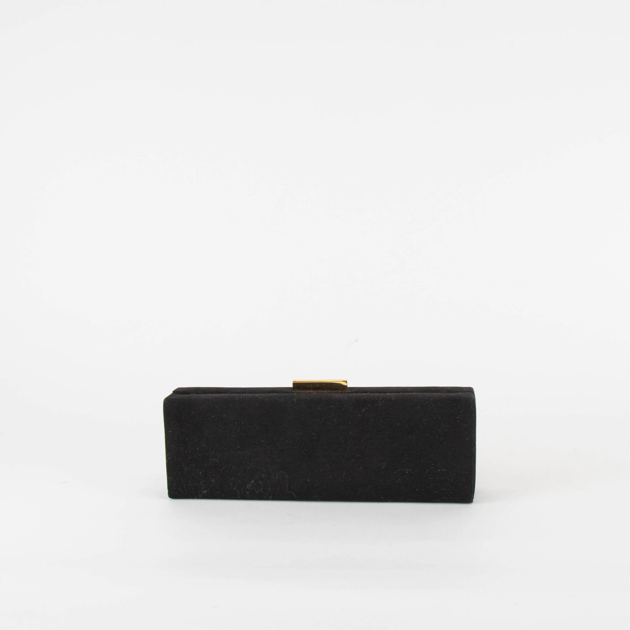 Salvatore Ferragamo Black Evening Bag With Removable Snake Chain