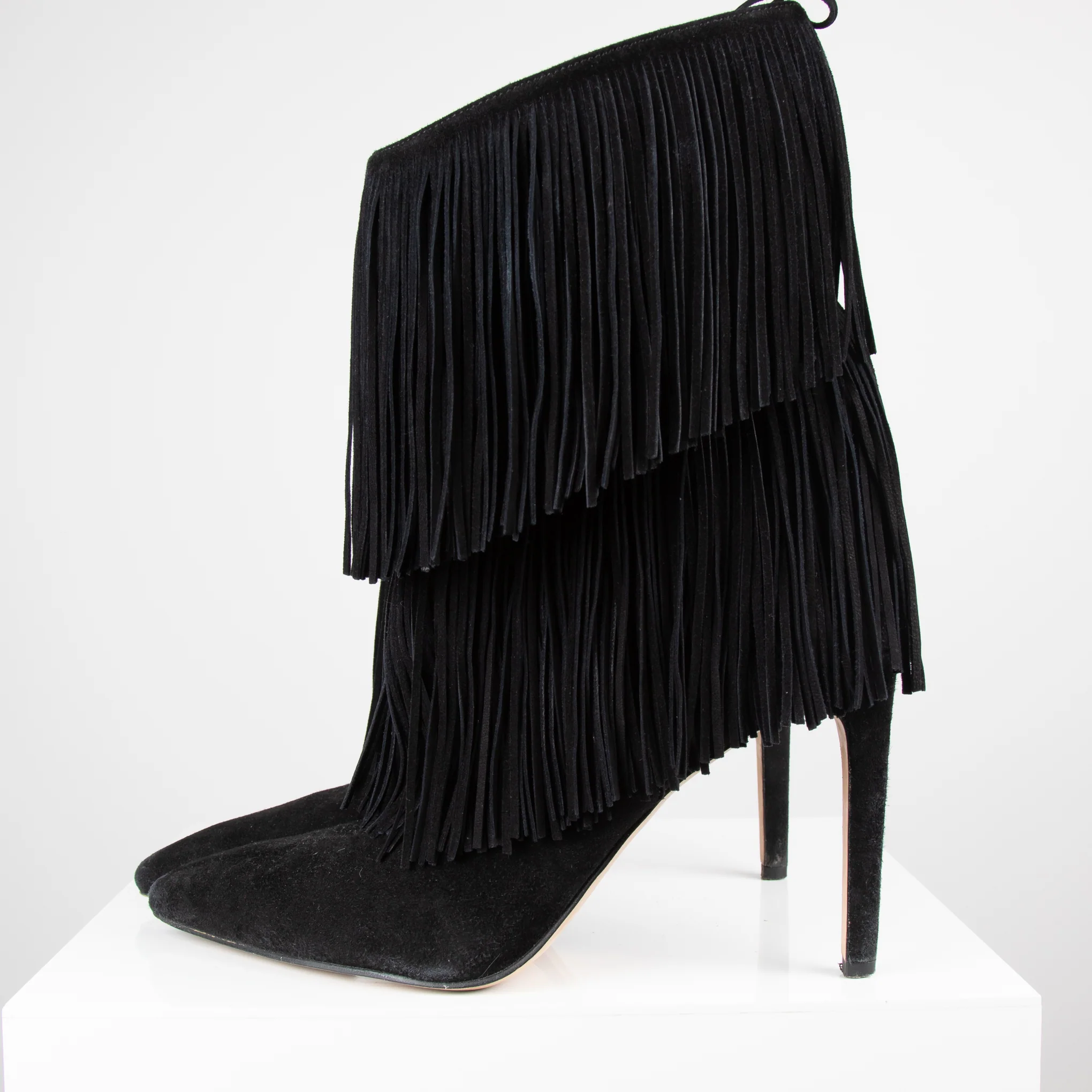 Sam Edelman Black Tassle Ankle Boots - Image 3