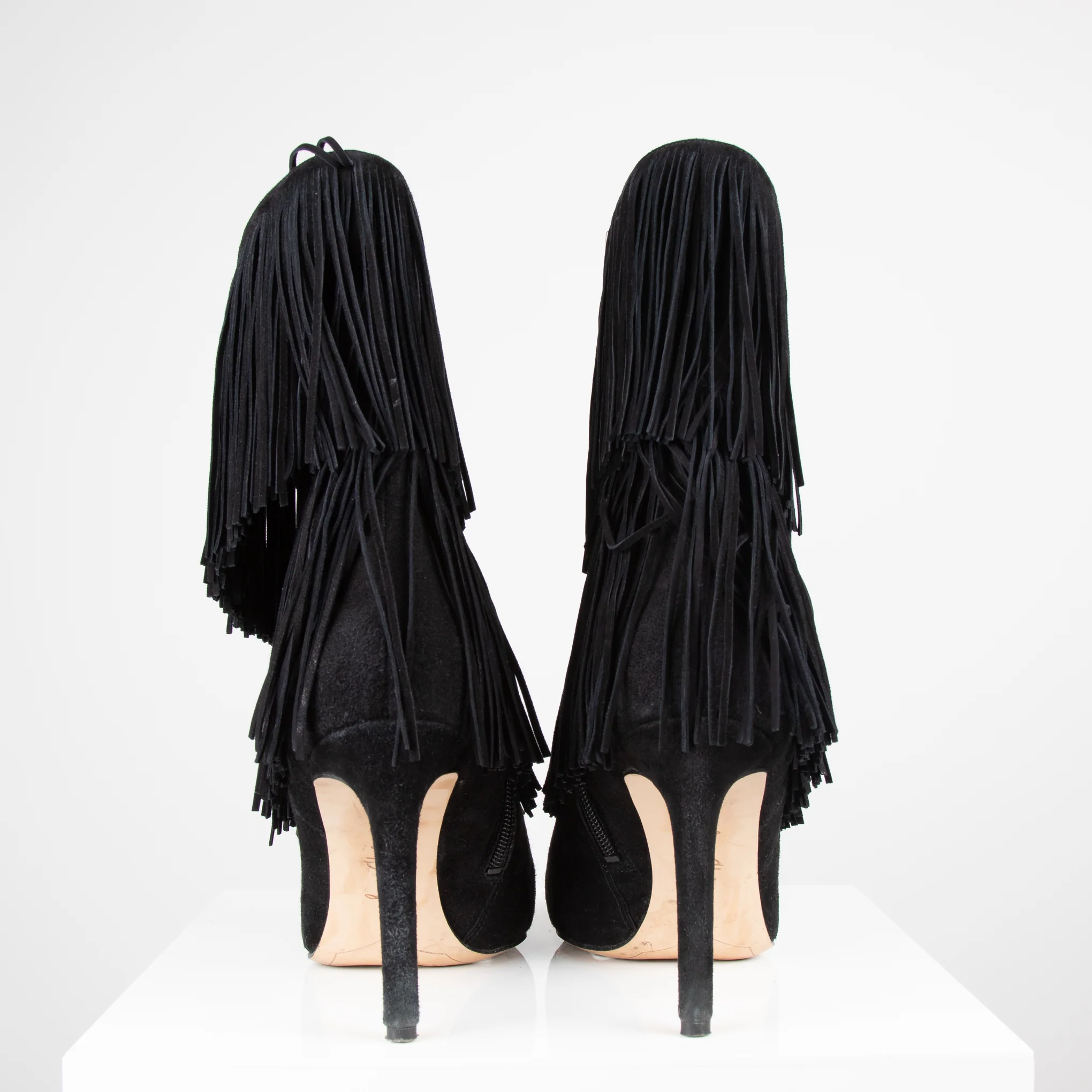 Sam Edelman Black Tassle Ankle Boots - Image 4