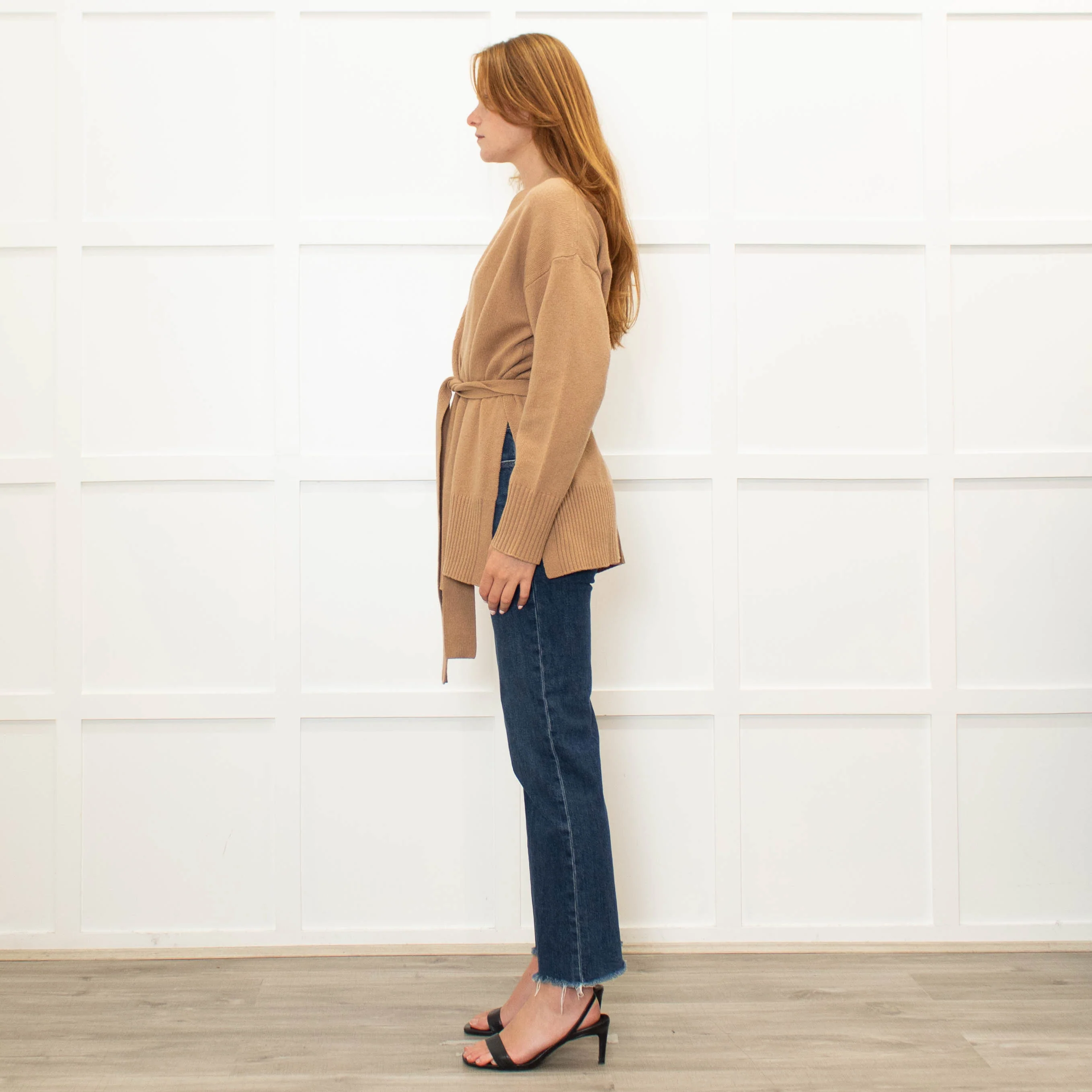 Sandro Beige Belted Cardigan - Image 4